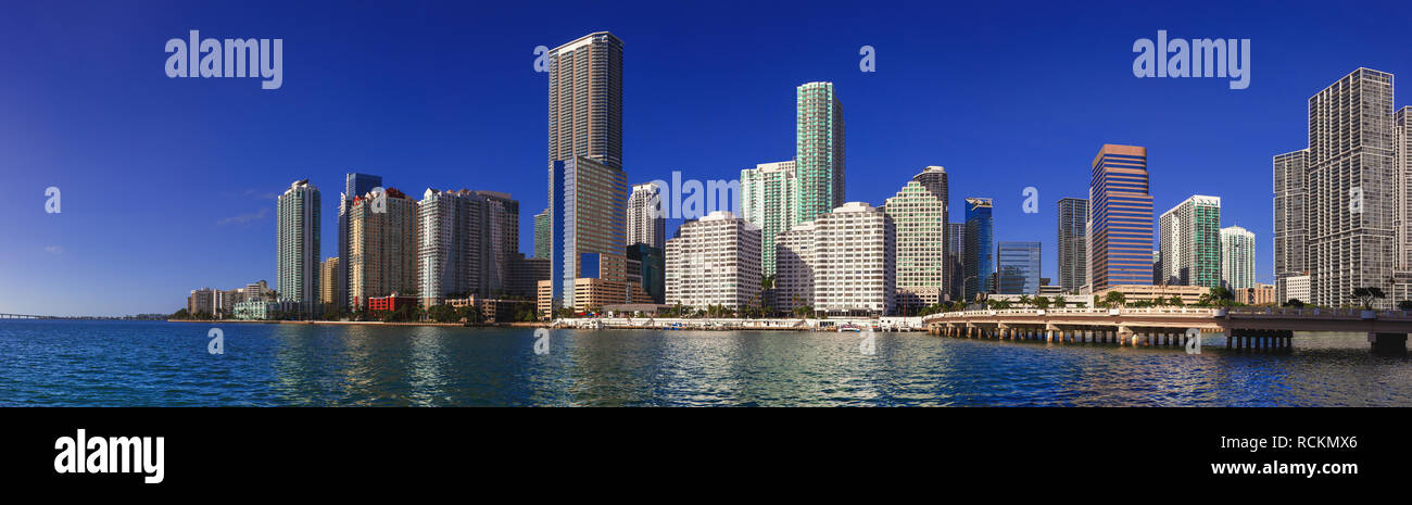 Vista panoramica della zona Brickel Miami Florida Foto Stock