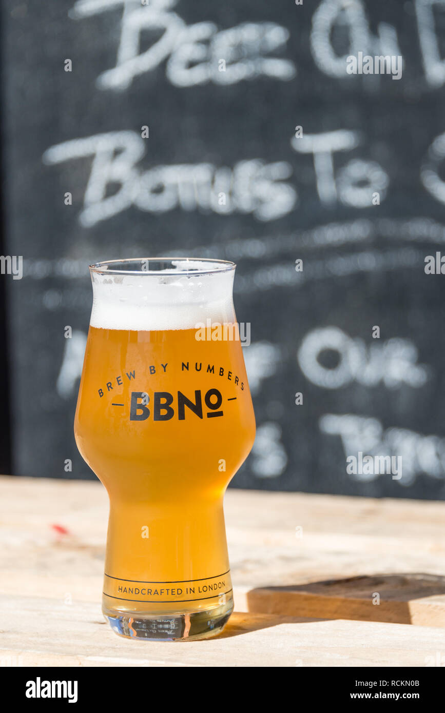 Brew da numeri, Enid Street, Londra Il London Bermondsey birra di miglio Foto Stock