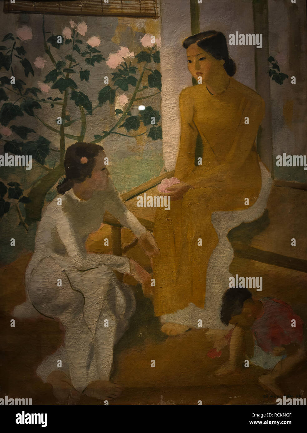 Museo Nazionale delle Belle Arti, in stile Europeo la pittura da 1940s, Hanoi, Vietnam Foto Stock