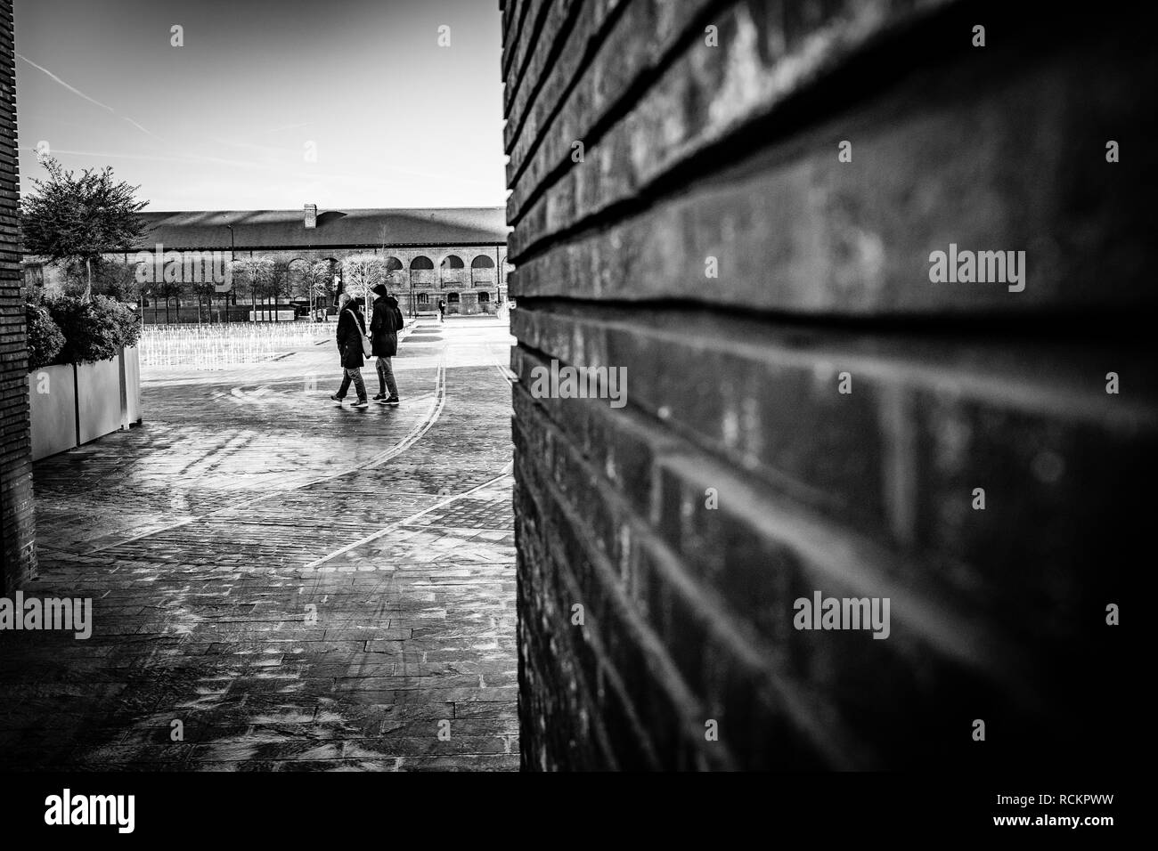 Granary Square, Kings Cross, London, Regno Unito. Foto Stock