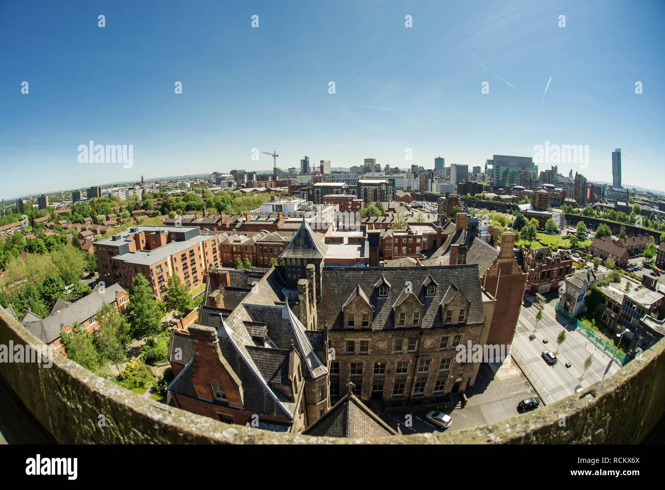 Viste e dalla Cattedrale di Salford Foto Stock