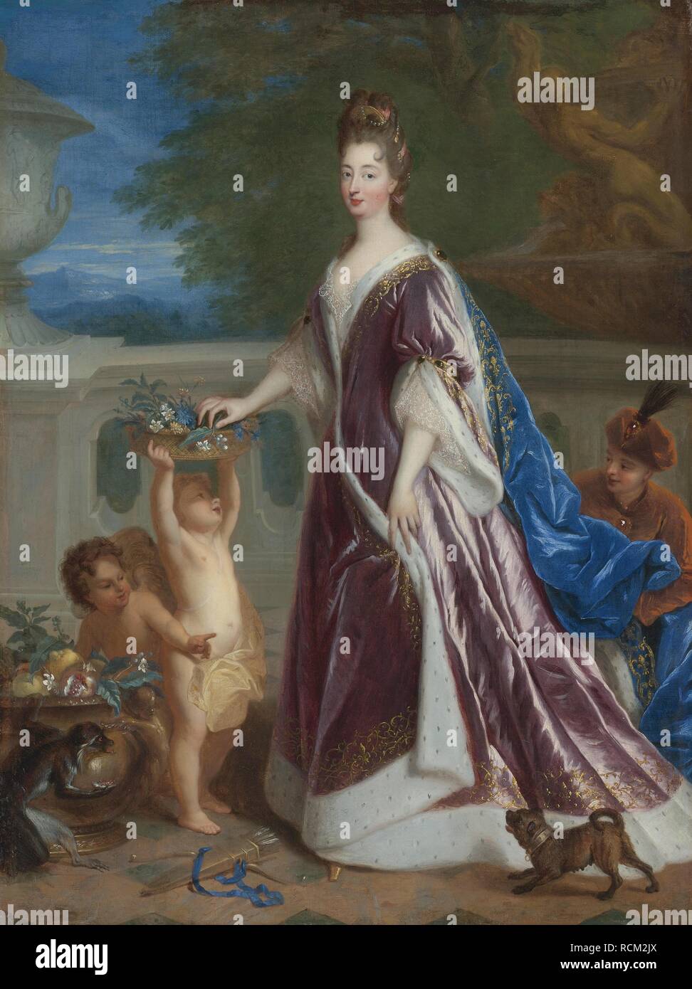 Ritratto di Elisabetta Charlotte, Principessa Palatine (1652-1722). Museo: Collezione privata. Autore: François de TROY. Foto Stock