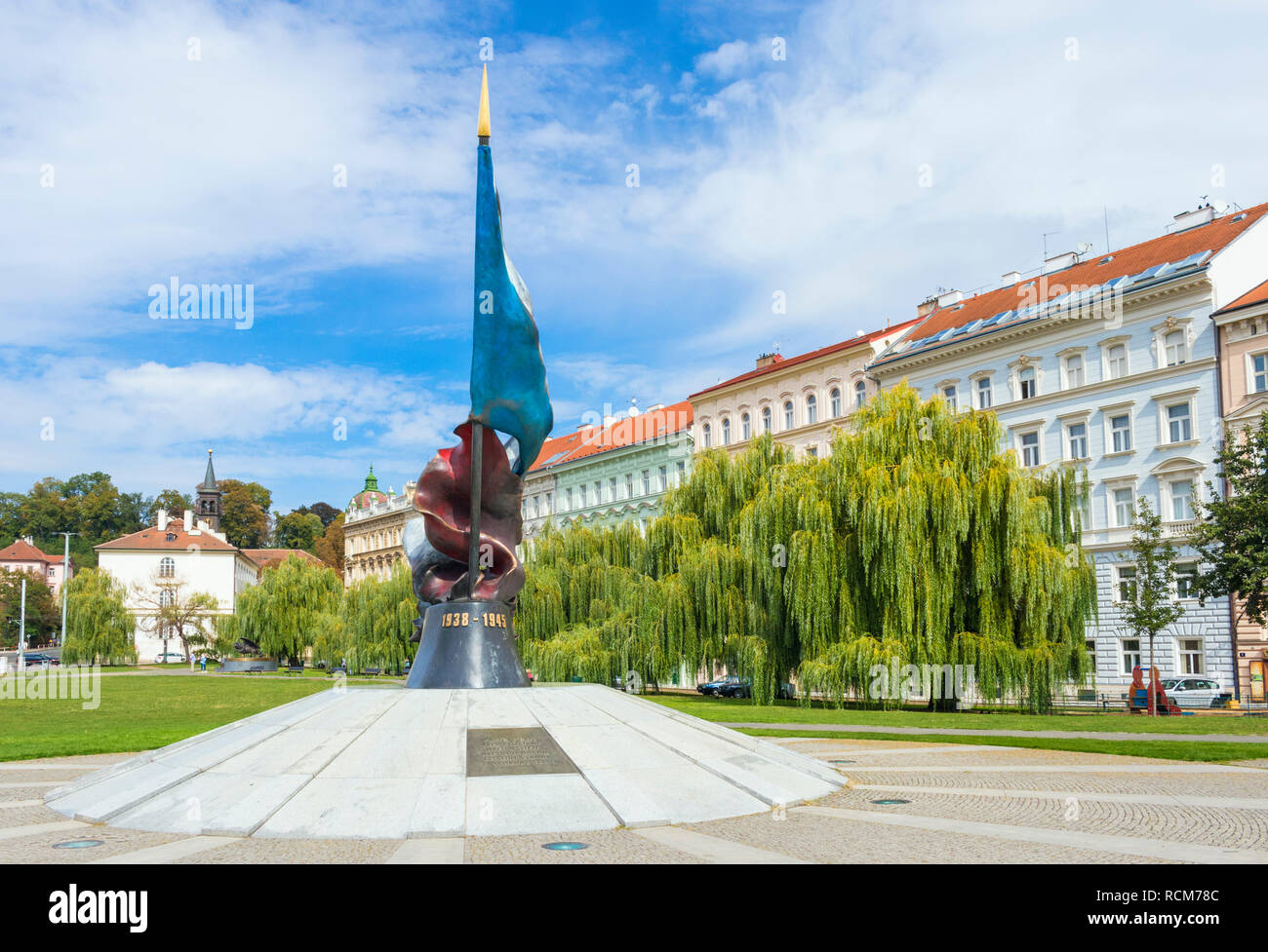Monumento ai caduti durante la II Guerra Mondiale Památník padlým vojákům II. světové války Praga Repubblica Ceca Europa Foto Stock