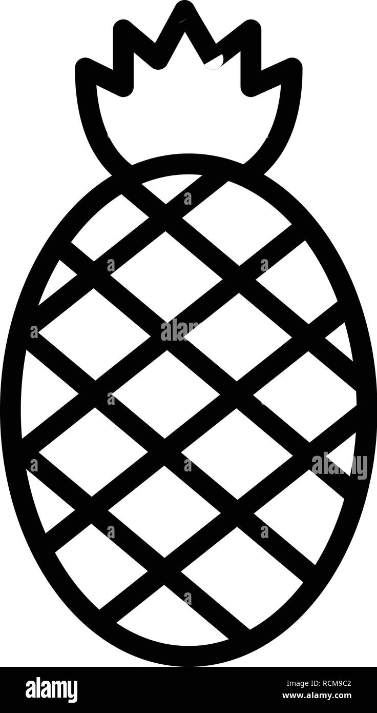 Vettore Icona di ananas Illustrazione Vettoriale