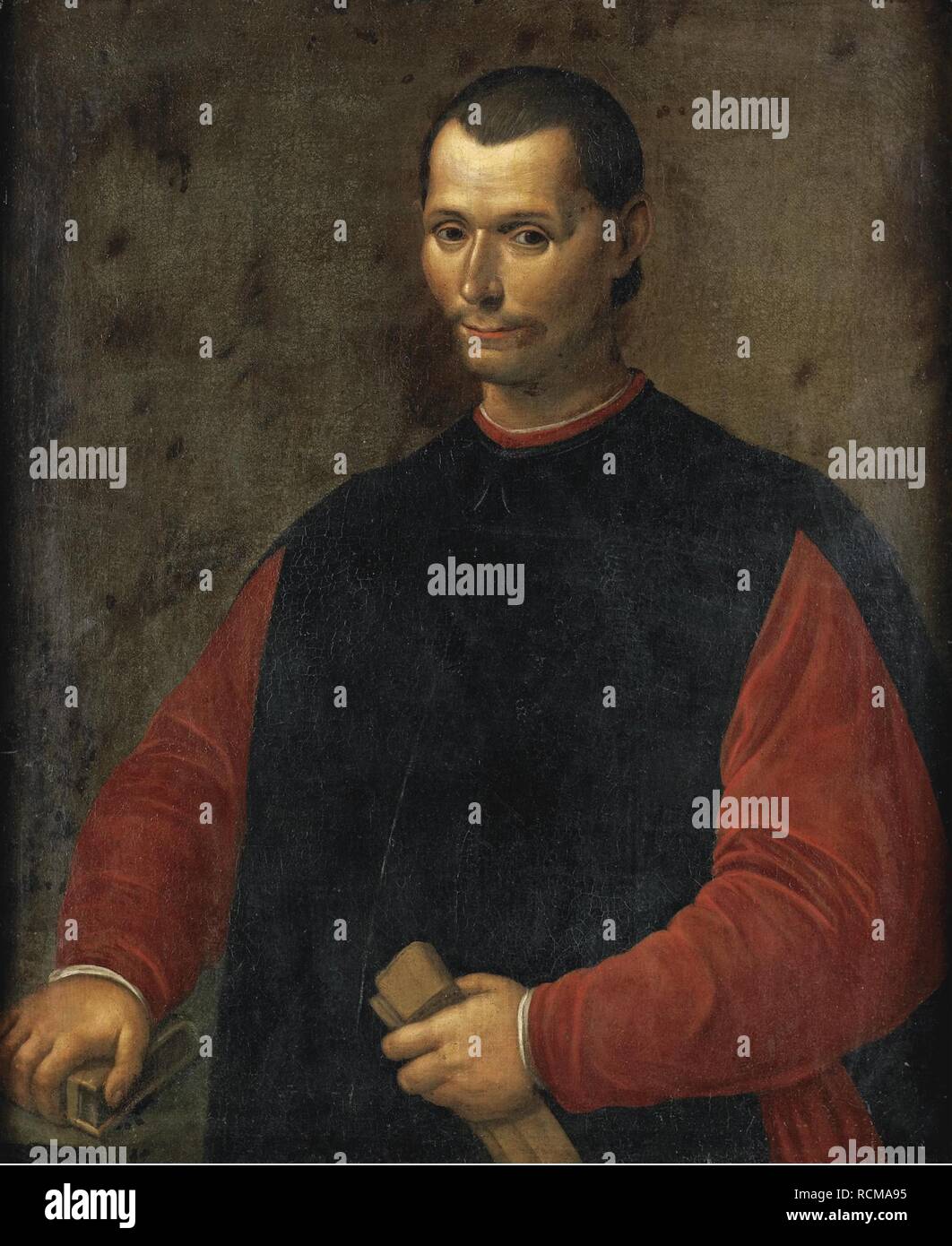 Ritratto di Niccolò Machiavelli (1469-1527). Museo: Collezione privata. Autore: Santi di Tito. Foto Stock