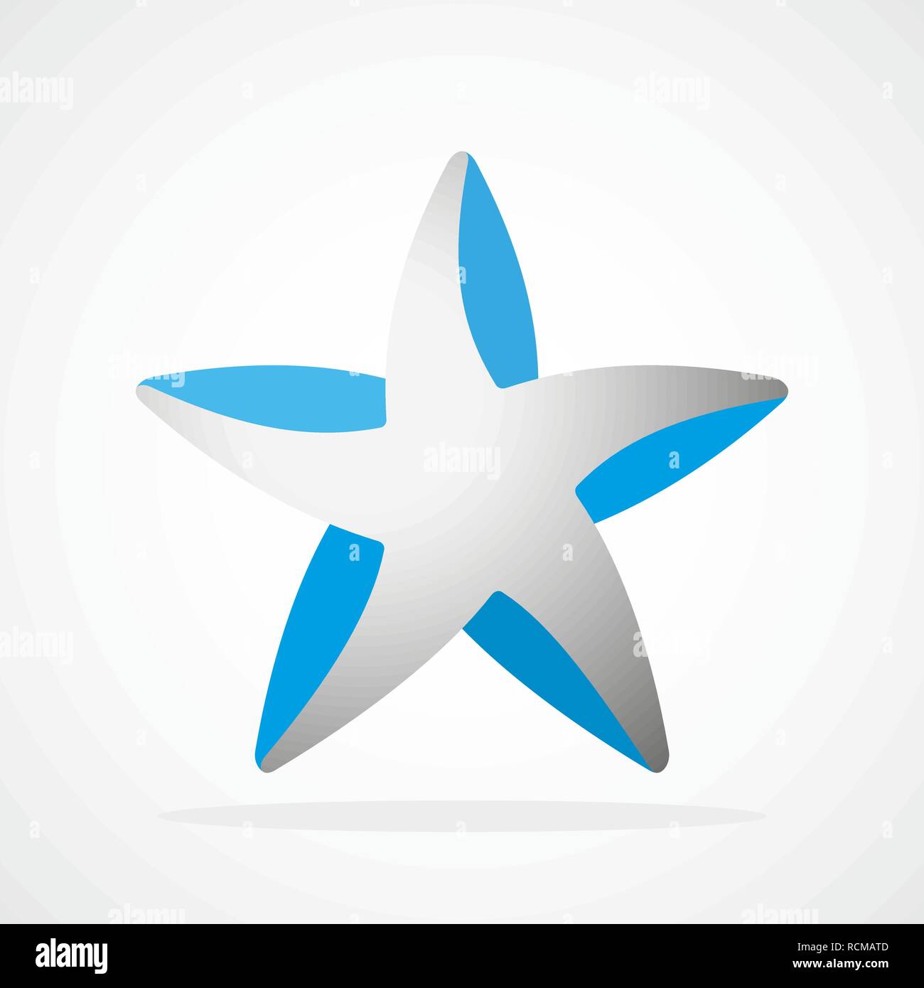 Icona a forma di stella in design piatto. Illustrazione Vettoriale. Icona a forma di stella su sfondo chiaro. Illustrazione Vettoriale