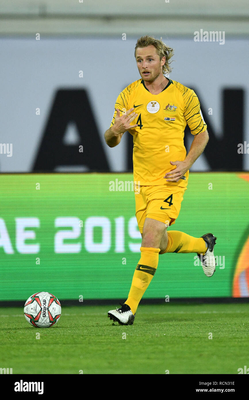 Al Ain, Emirati Arabi Uniti. Credito: MATSUO. 15 gennaio, 2019. Rhyan Grant (AUS) Calcio/Calcetto : AFC Coppa d'asia emirati arabi uniti 2019, gruppo B match tra Australia 3-2 Siria Al Khalifa Bin Zayed Stadium di Al Ain, negli Emirati Arabi Uniti. Credito: MATSUO .K AFLO/sport/Alamy Live News Foto Stock