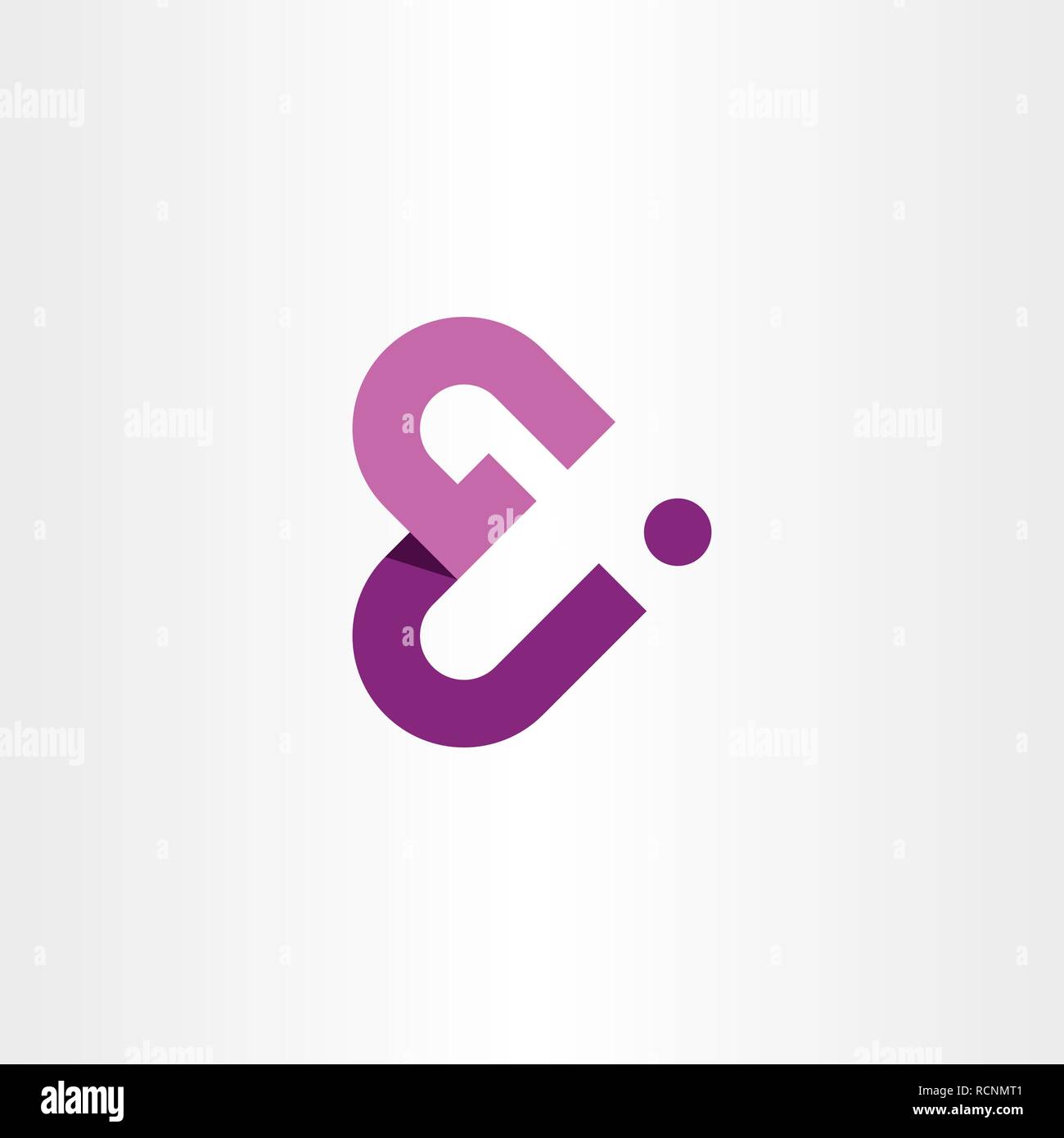 G e J Lettera gj logo vettore icona viola design di simbolo Illustrazione Vettoriale