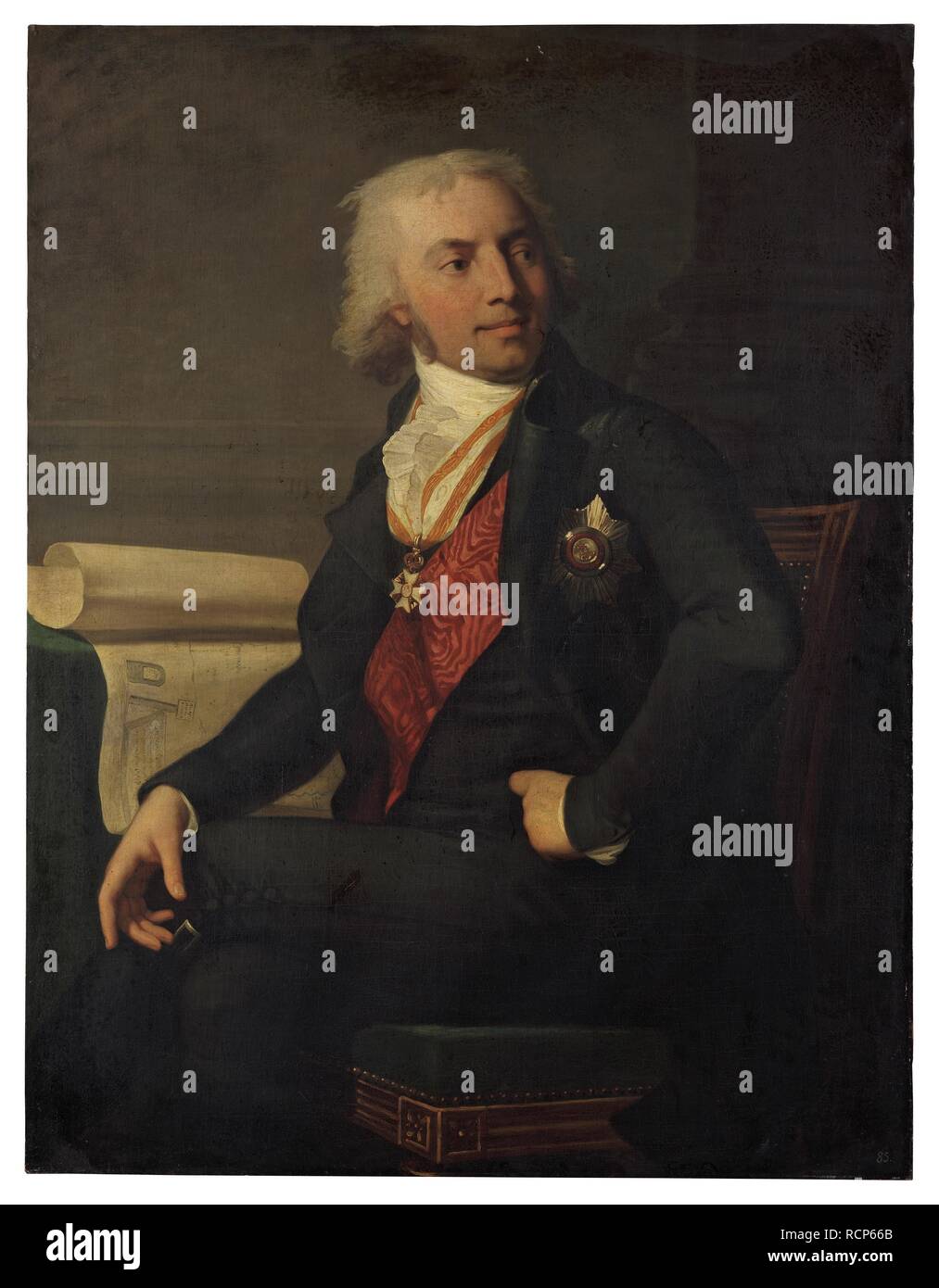 Ritratto di Friedrich Karl Ludwig, duca di Schleswig-Holstein-Sonderburg-Beck (1757-1816). Museo: Membro Galleria Tretyakov di Mosca. Autore: MOSNIER, JEAN LAURENT. Foto Stock