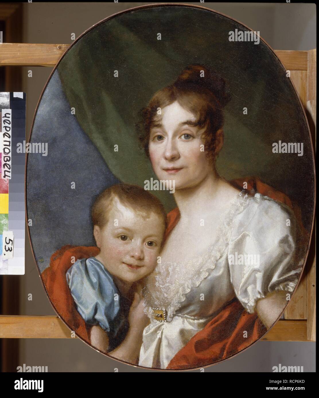 Ritratto della contessa Ekaterina Alexandrovna Shakhovskaya (1777-1846) con la figlia. Museo: Museo di Storia e Arte, Cherepovets. Autore: Levitsky, Dmitri Grigorievich. Foto Stock