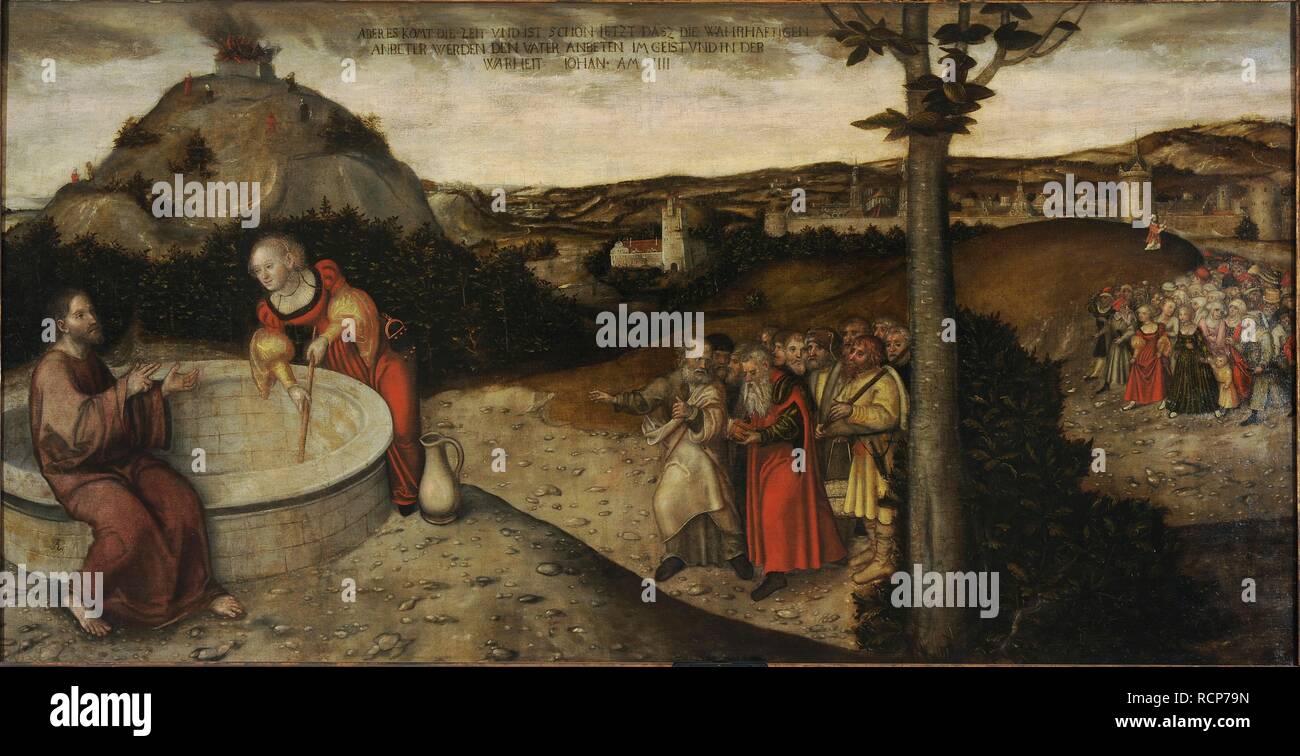 La Città Della Donna Che Dissetò Gesù Al Pozzo Cristo e la Samaritana al pozzo di Giacobbe. Museo: Fränkische Galerie