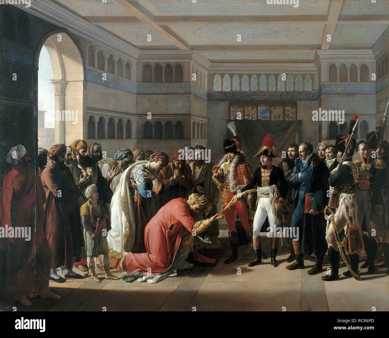 Bonaparte presenta la sciabola al comandante militare di Alessandria, luglio 1798. Museo: il Musée de l'Histoire de France, Château de Versailles. Autore: MULAR, François. Foto Stock