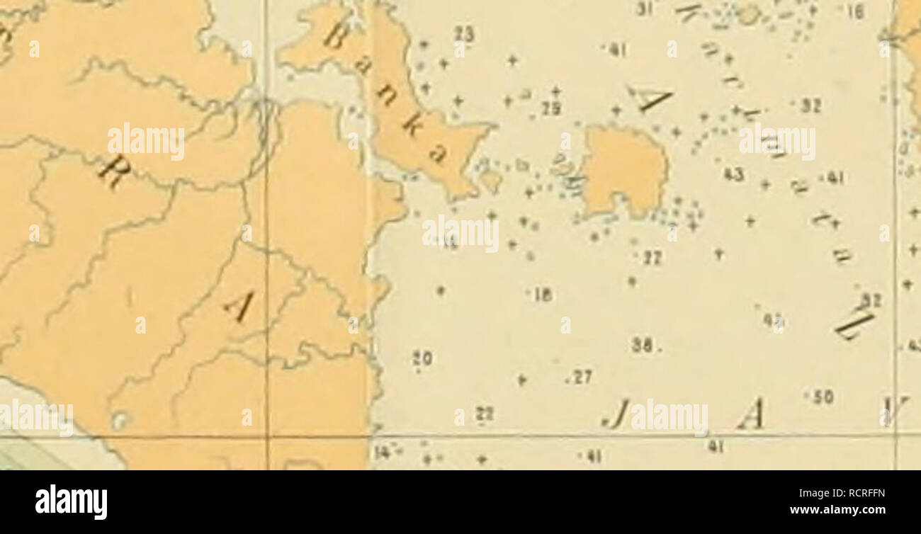 . De zeeÃ"n van Nederlandsch Oost-IndiÃ". Oceanografia; coste. .Y T i ' ^^' ? ,S.â l f-: n k s â ¢ L L /: tl r i; .1 UN N IV/'io ho - â * 7^^:. 'S, o ; ,. Â Â Â" :; &gt;IKFZKEK.URT j &gt;i.-ld .lo..r (V.K.Tvdt'iiuin s.lioal 1:10110(1(1(10. 17" Verklaj mj: io iLi'|ii4.Tijf*irÂ" mot plaata ^Ttn looiliue-. liii-ptL-lijnpu l.ouitiiif loiider gv)nd. Ilirol' ondipptt Teinperatuur ili(?pteM-atcr van IbÃ³O M.djepu? U)L don jireb'nlinn ovi-ral oni.ttr&LT;.-ek*.V3C â ""â - 1.^'. Si prega di notare che queste immagini vengono estratte dalla pagina sottoposta a scansione di immagini che possono essere state migliorate digitalmente fo Foto Stock