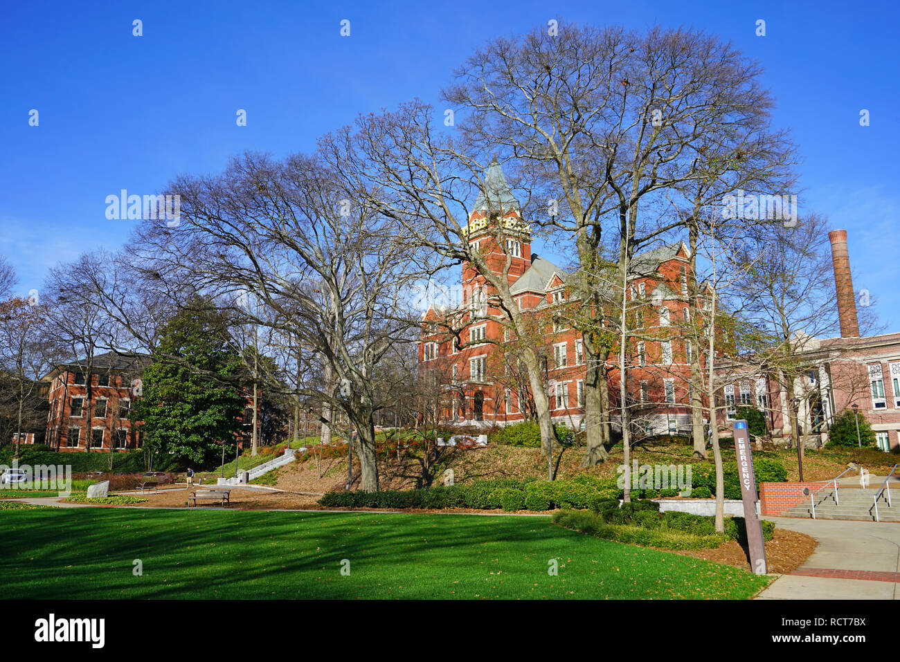 Vista del campus dell'Istituto di Tecnologia della Georgia (Georgia Tech), una delle principali università di ricerca situato in Midtown Atlanta, Georgia Foto Stock