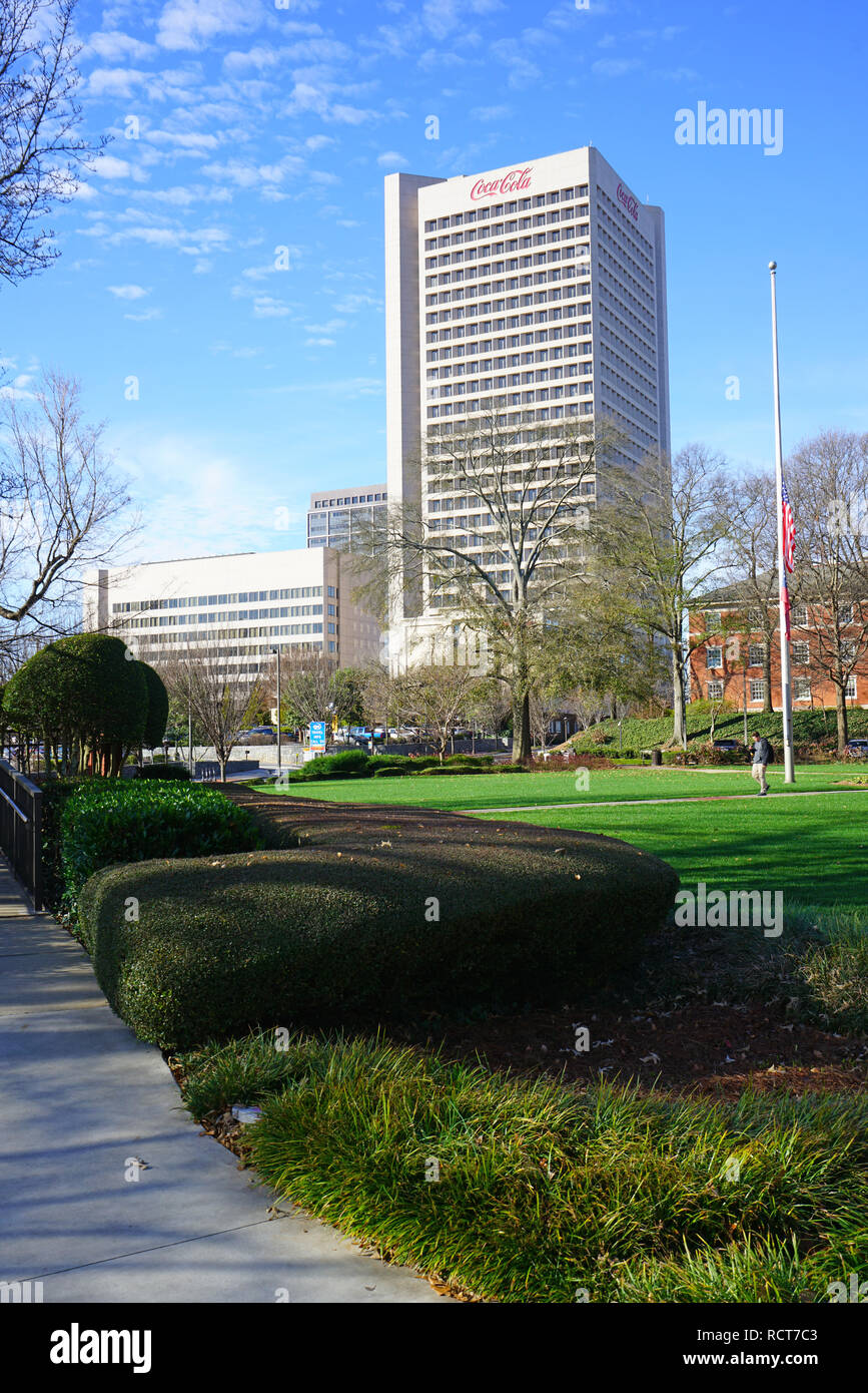 Vista del campus dell'Istituto di Tecnologia della Georgia (Georgia Tech), una delle principali università di ricerca situato in Midtown Atlanta, Georgia Foto Stock