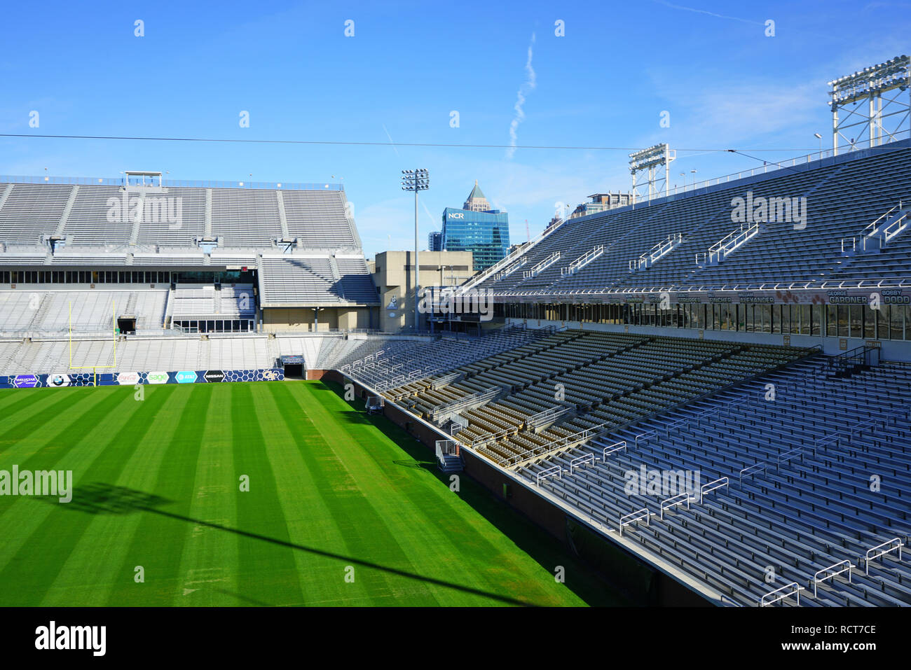 Vista del campus dell'Istituto di Tecnologia della Georgia (Georgia Tech), una delle principali università di ricerca situato in Midtown Atlanta, Georgia Foto Stock
