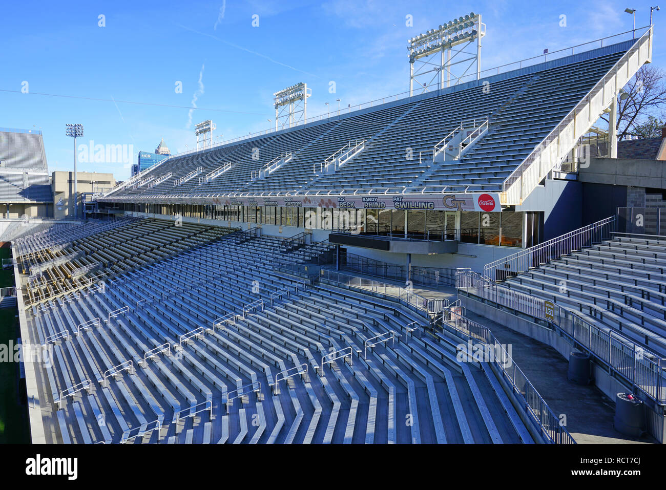 Vista del campus dell'Istituto di Tecnologia della Georgia (Georgia Tech), una delle principali università di ricerca situato in Midtown Atlanta, Georgia Foto Stock