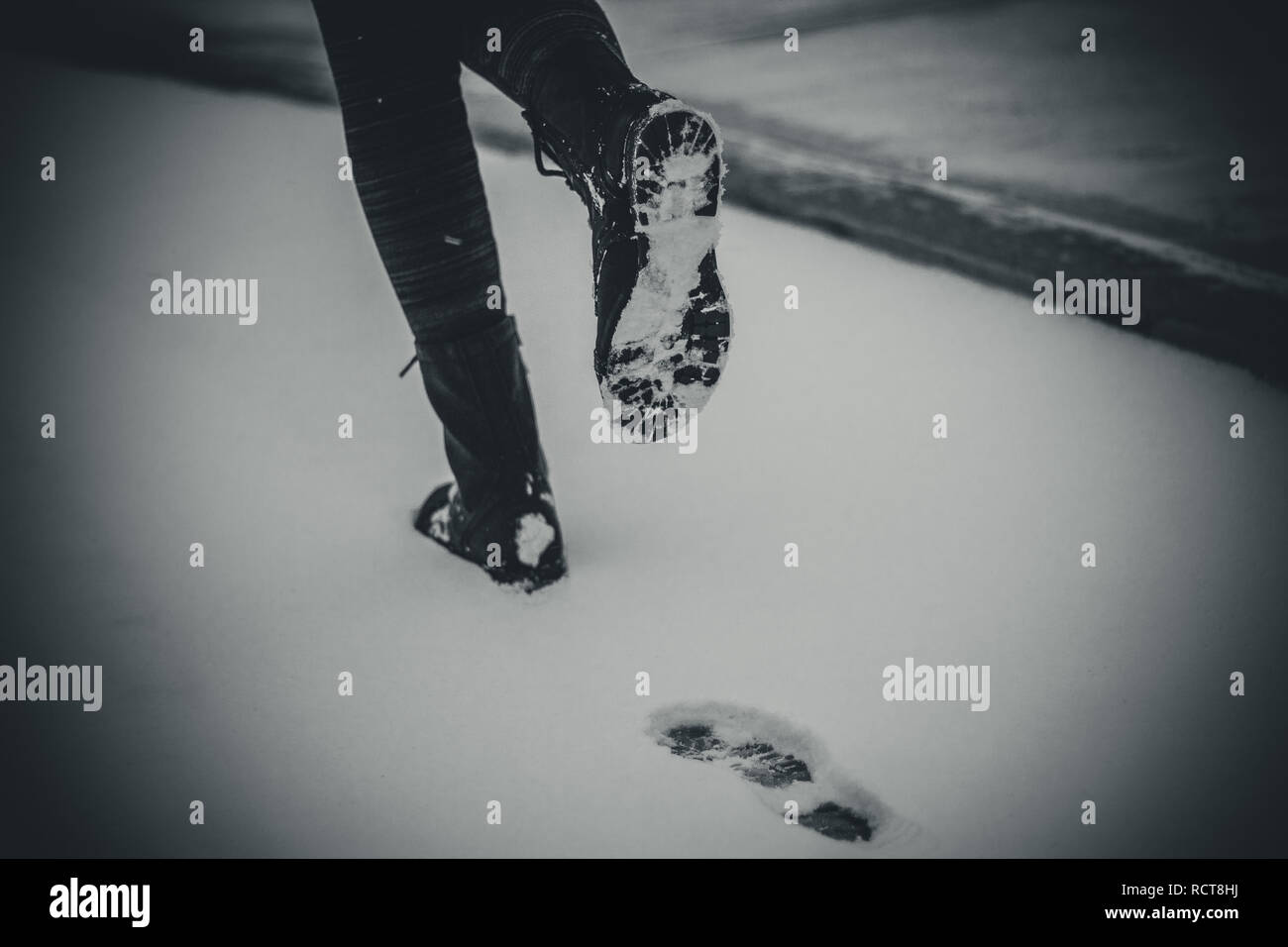 Rafforzamento nella neve Foto Stock