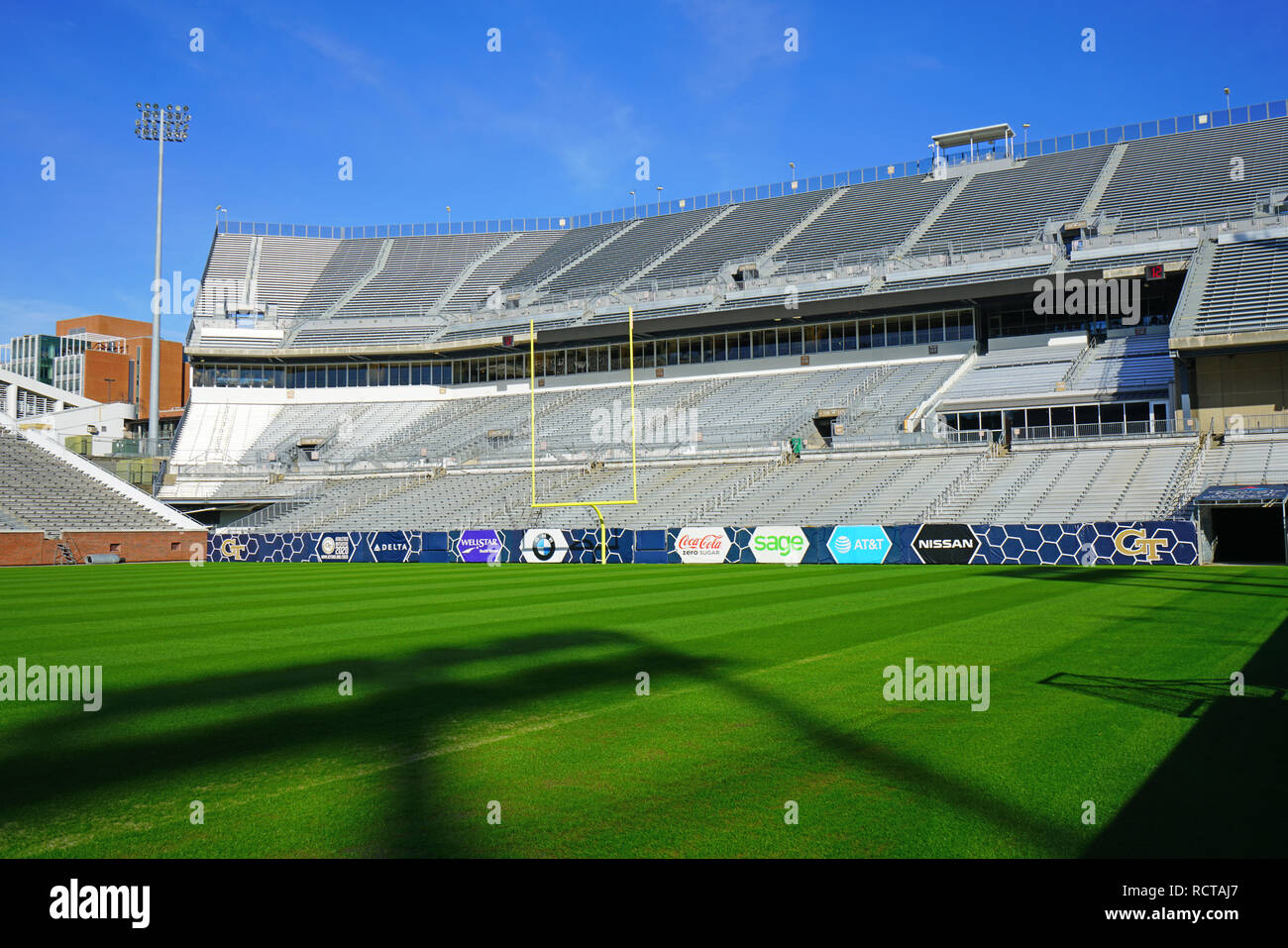 Vista del campus dell'Istituto di Tecnologia della Georgia (Georgia Tech), una delle principali università di ricerca situato in Midtown Atlanta, Georgia Foto Stock