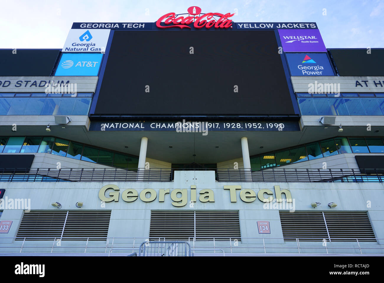 Vista del campus dell'Istituto di Tecnologia della Georgia (Georgia Tech), una delle principali università di ricerca situato in Midtown Atlanta, Georgia Foto Stock