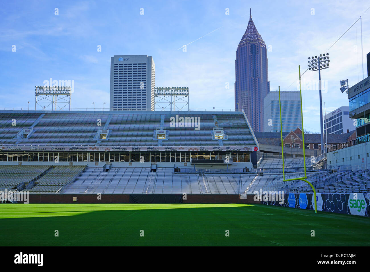 Vista del campus dell'Istituto di Tecnologia della Georgia (Georgia Tech), una delle principali università di ricerca situato in Midtown Atlanta, Georgia Foto Stock
