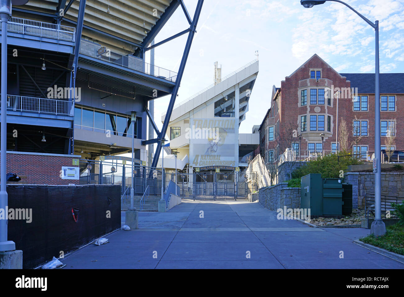 Vista del campus dell'Istituto di Tecnologia della Georgia (Georgia Tech), una delle principali università di ricerca situato in Midtown Atlanta, Georgia Foto Stock