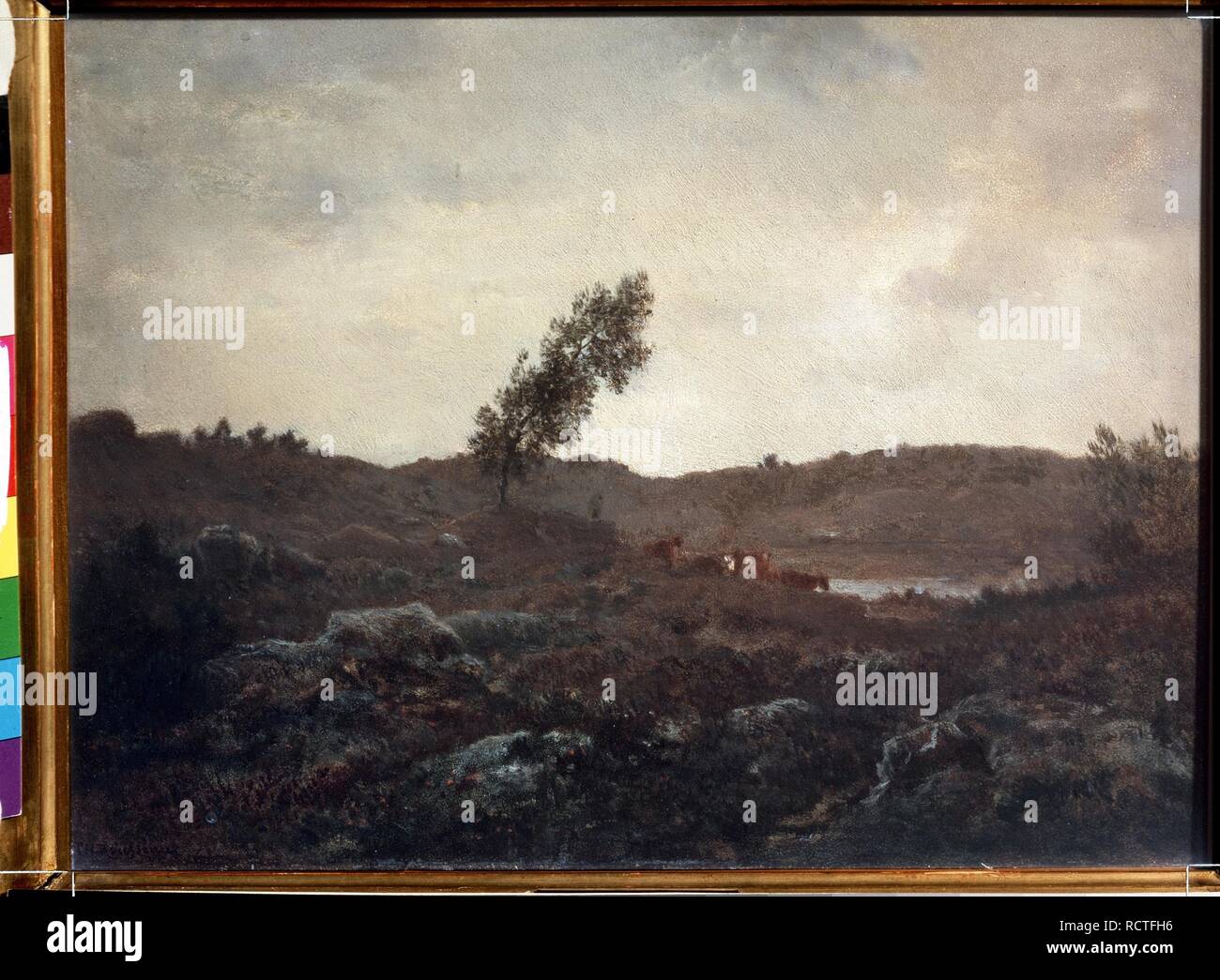 Vista in Barbizon. Museo: Stato A. Museo di Belle Arti Puskin di Mosca. Autore: ROUSSEAU, Teodoro. Foto Stock