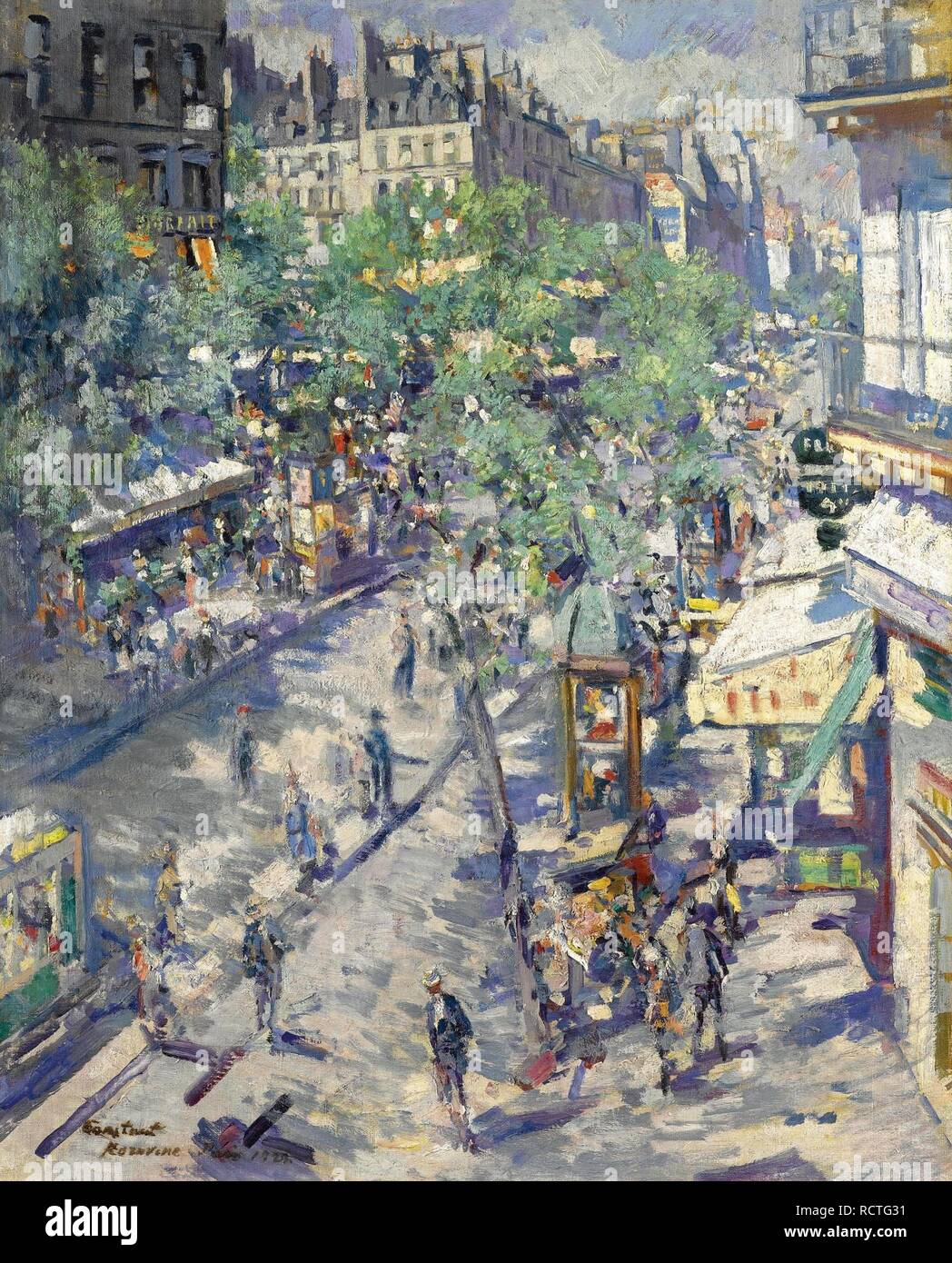 Il Boulevard De Sébastopol a Parigi. Museo: Collezione privata. Autore: Korovin, Konstantin Alexeyevich. Foto Stock