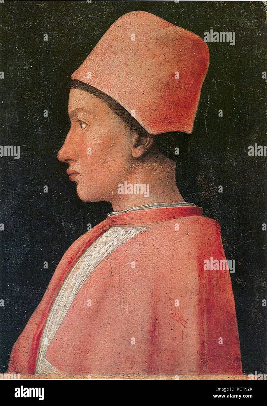 Ritratto di Francesco Gonzaga. Museo : Museo di Capodimonte, Napoli. Autore: Mantegna, ANDREA. Foto Stock