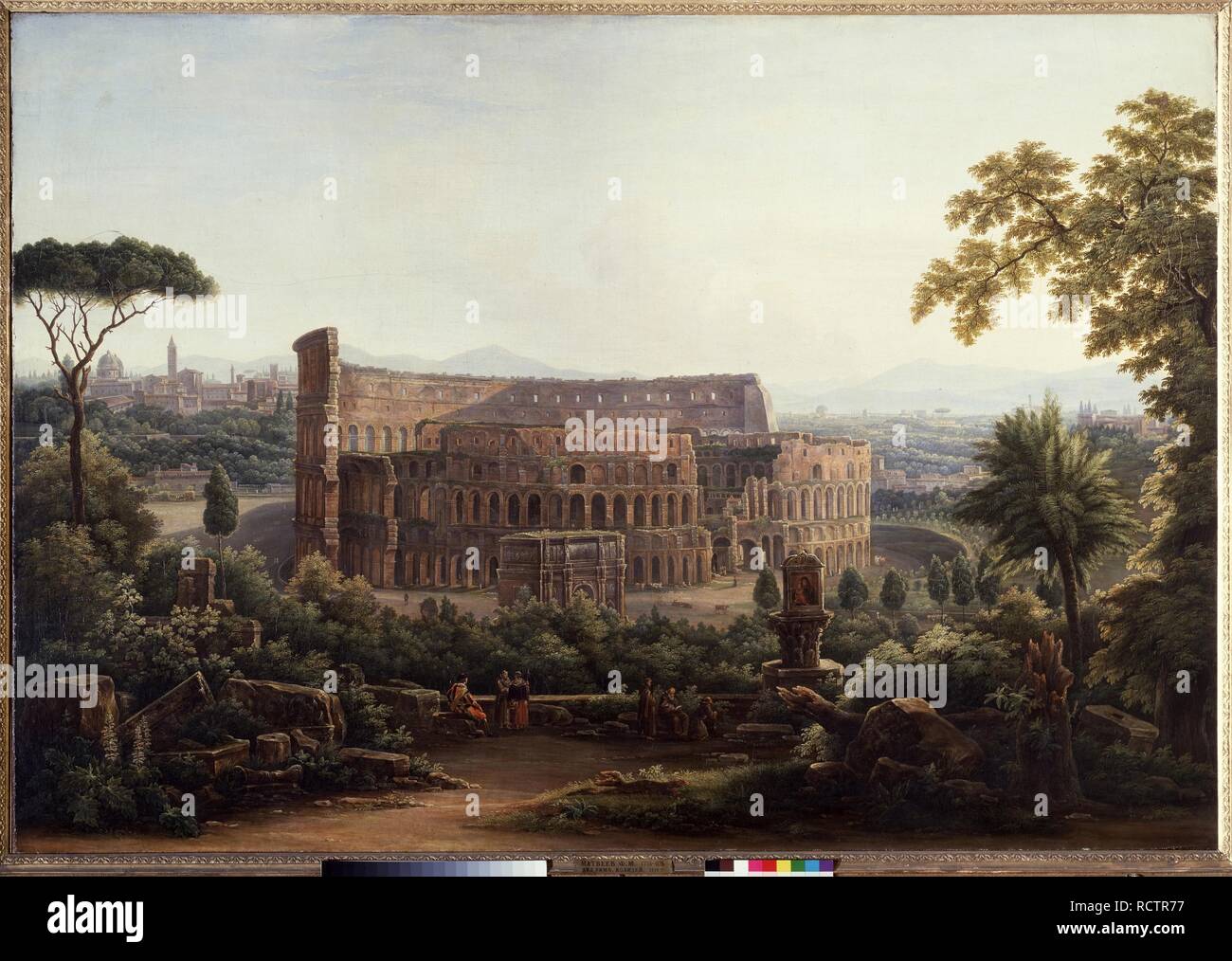 Vista a Roma. Museo: Membro Galleria Tretyakov di Mosca. Autore: Matveyev, Fëdor Mikhailovic. Foto Stock
