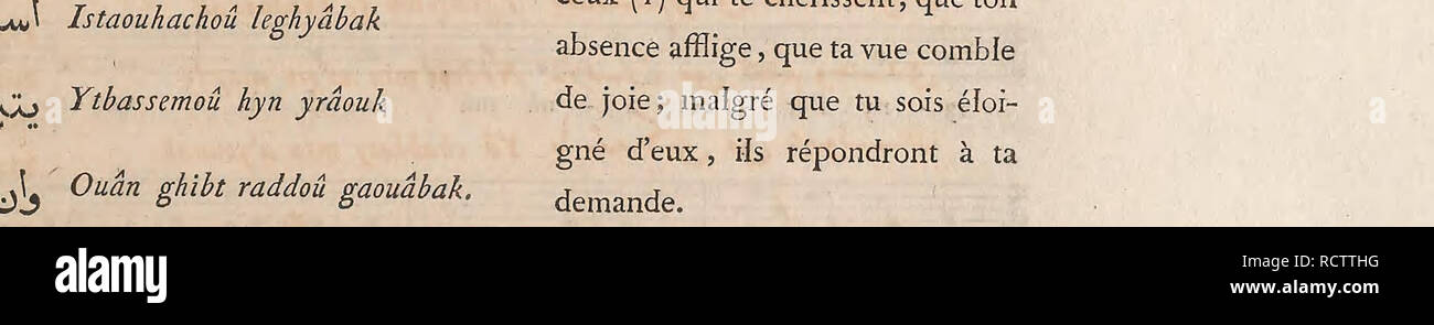 . Descrizione de l'EÌgypte, ou Recueil des osservazioni et des recherches qui ont eÌteÌ faites en EÌgypte pendant l'eÌxpeÌdition de l'armeÌe francÌ§aise. Storia naturale; spedizioni scientifiche; musica. 68 2 DE L'ÃTAT ATTUALE V 3- p} , yJu cÃ¨lU v-Ã &lt;&amp; Ahyaf tÃ¢f belkeow i*jâ cClJ' ^â^i ^^ Oughhou akhgal ech-chemous ( "^z. t;*J Tsaghrho-u yÃ¢ser en-nefous (JÂ"J -}j J&GT;â&amp;Zd ^ Gama' ech-unità organizzativa chahad el moudÃ¢m. vigore du vin (0- r* '4 a n * ^n  aaj ibXz un'ileny bebent alkoroum J ts ^^ iÃ Â" .y* (j5Uw ChÃ¢denmÃ¯n beny el korÃ¢m ^j &amp;W , ). dyV.' j^Â"- te Khamrat^hab el hemoum Foto Stock