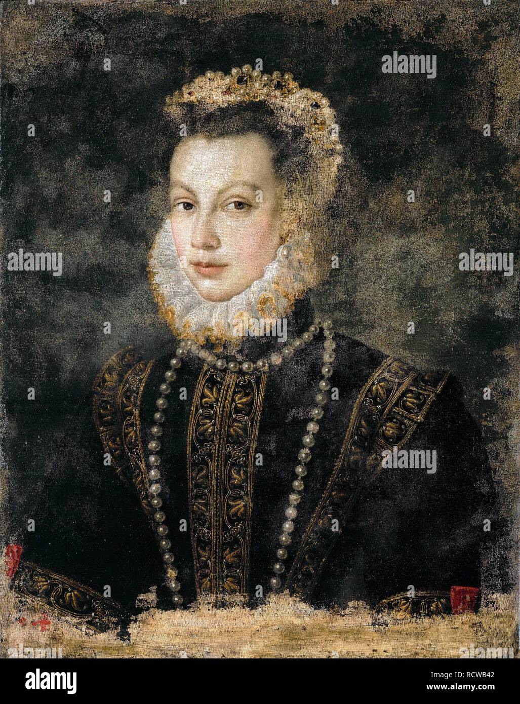 Elisabetta di Valois (1545-1568), la regina di Spagna. Museo: Museo di Storia dell'arte, Vienne. Autore: Anguissola, Sofonisba. Foto Stock