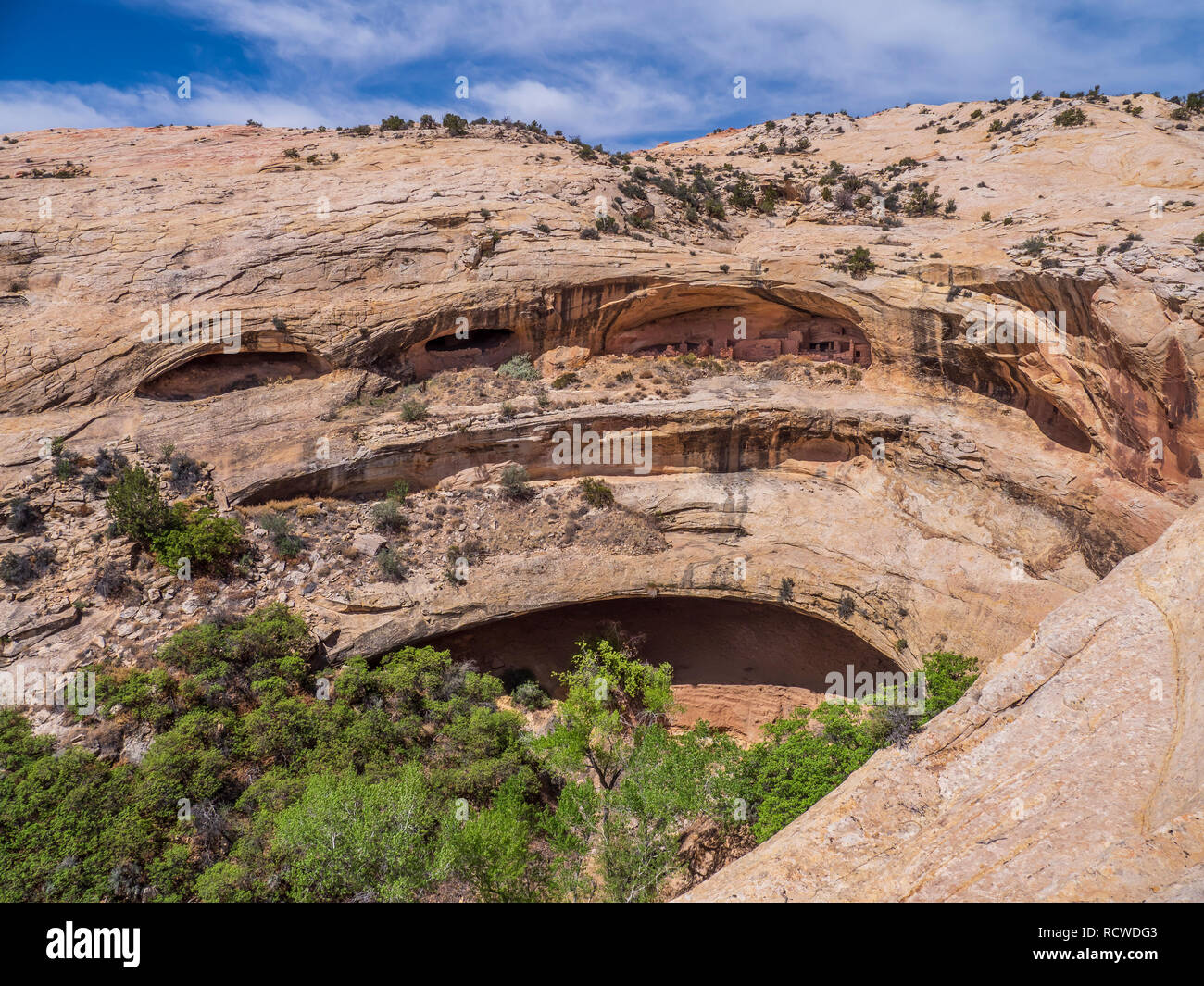 Il maggiordomo lavare le rovine, Utah Highway 95 ovest di Blanding, Utah. Foto Stock