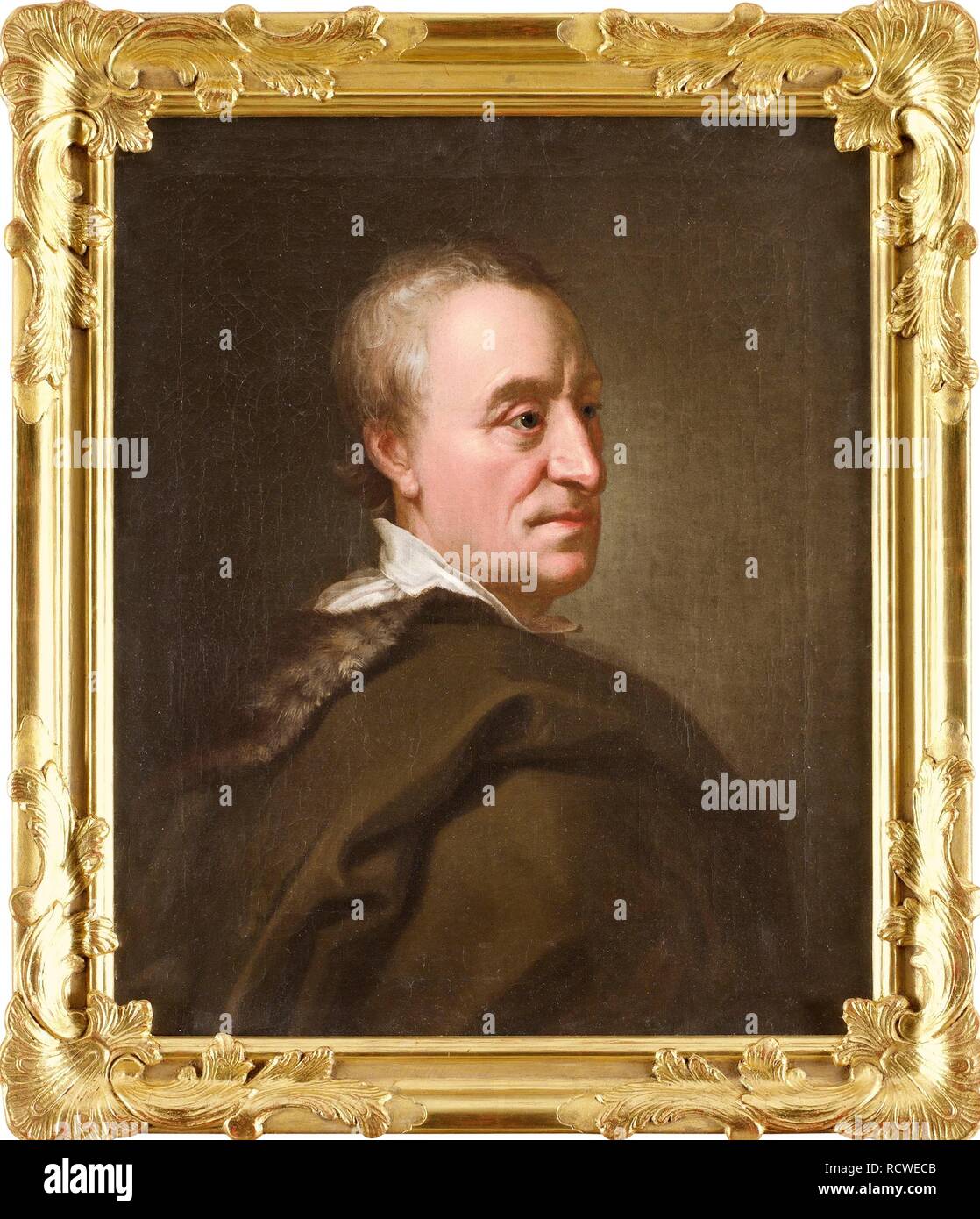 Ritratto di Christopher Polhem (1661-1751). Museo: Collezione privata. Autore: JOHAN HENRIK SCHEFFEL. Foto Stock