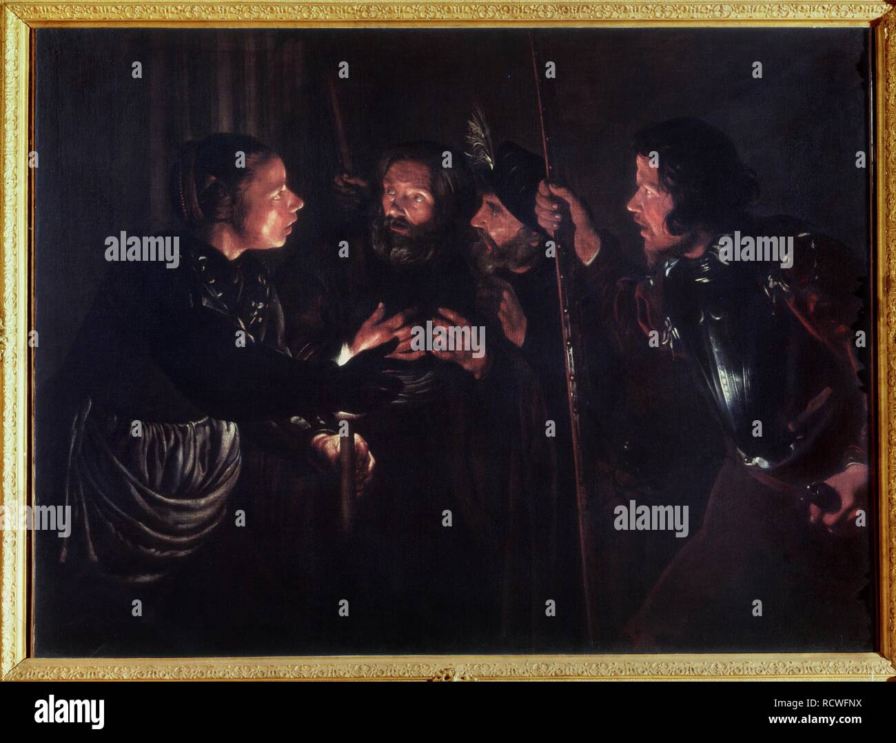 La negazione di San Pietro. Museo: Membro Hermitage di San Pietroburgo. Autore: SEGHERS GERARD. Foto Stock