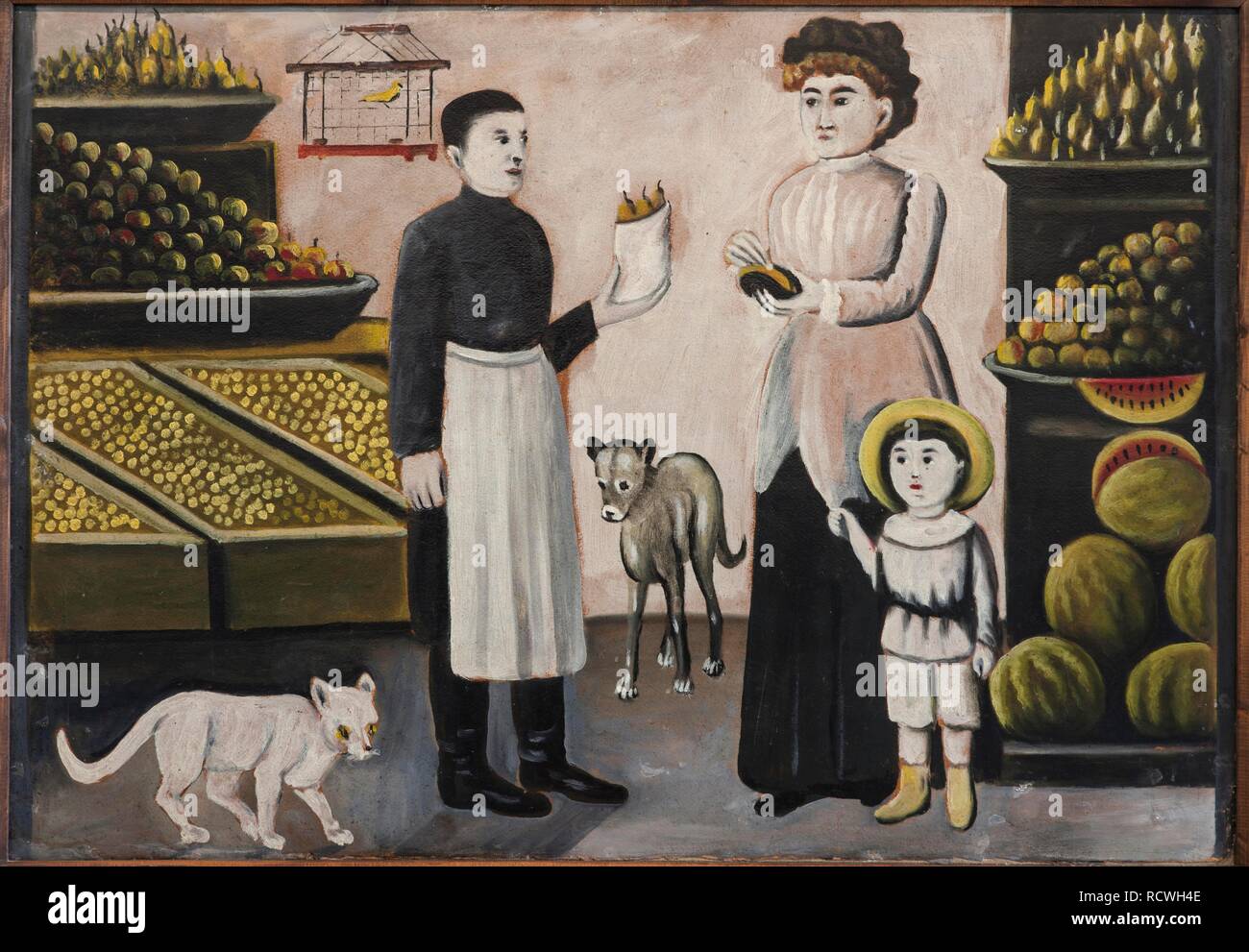 Pressione di stallo di frutta. Museo: Niko Pirosmanashvili Museum, Mirzaani. Autore: U Pirosmani, Niko. Foto Stock