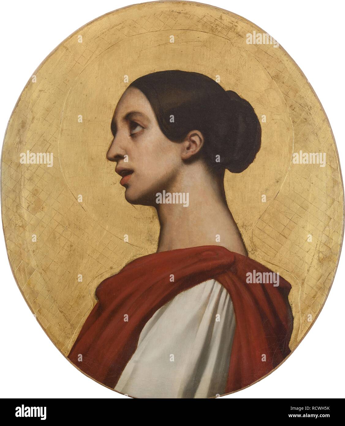 Ritratto del cantante e compositrice Pauline Viardot (1821-1910) come Santa Cecilia. Museo: il Musée de la Vie romantique, Parigi. Autore: SCHEFFER, ARY. Foto Stock