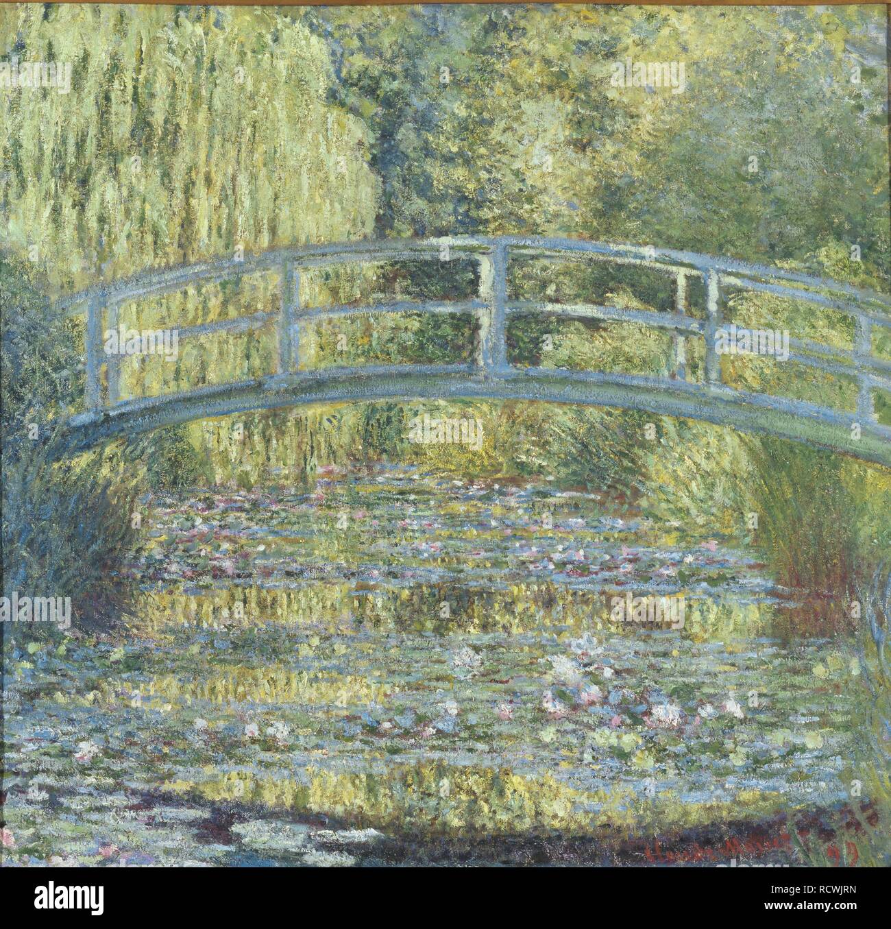 Stagno di ninfea, verde armonia (Le Bassin aux nymphéas, harmonie verte). Museo: Musée d'Orsay, Parigi. Autore: MONET, CLAUDE. Foto Stock