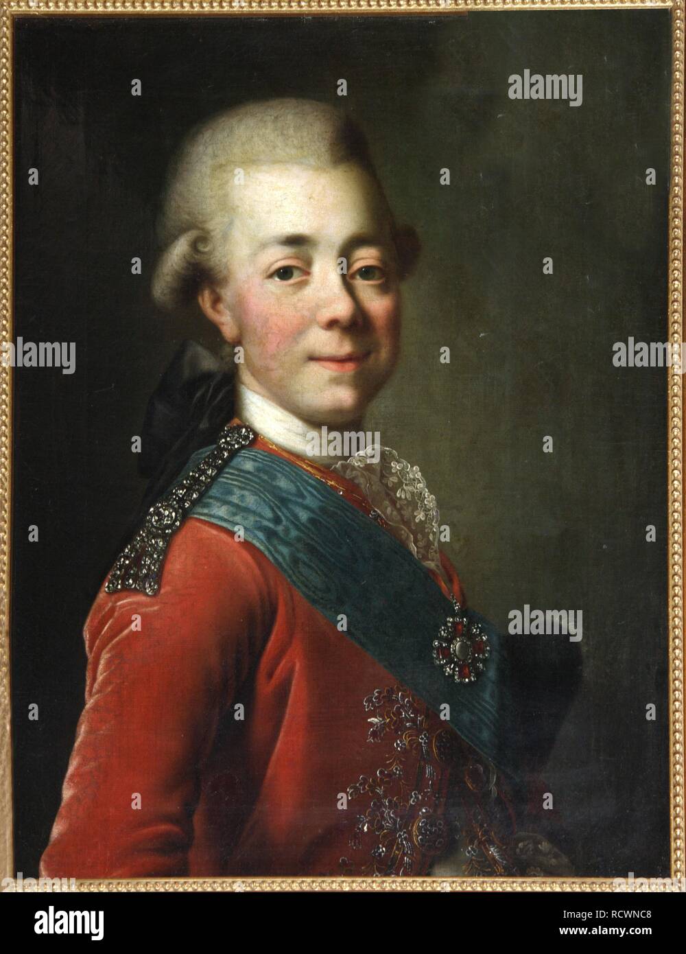 Ritratto del Granduca Pavel Petrovich (1754-1801). Museo: Collezione privata. Autore: Levitsky, Dmitri Grigorievich. Foto Stock