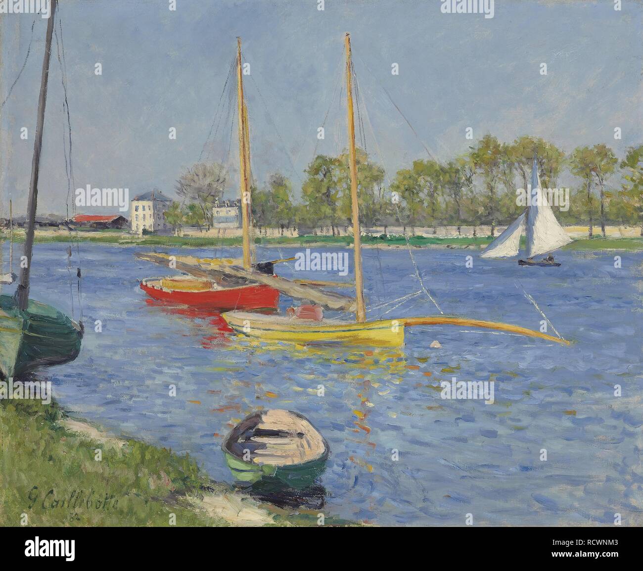 La Senna a Argenteuil. Museo: Collezione privata. Autore: CAILLEBOTTE, GUSTAVE. Foto Stock