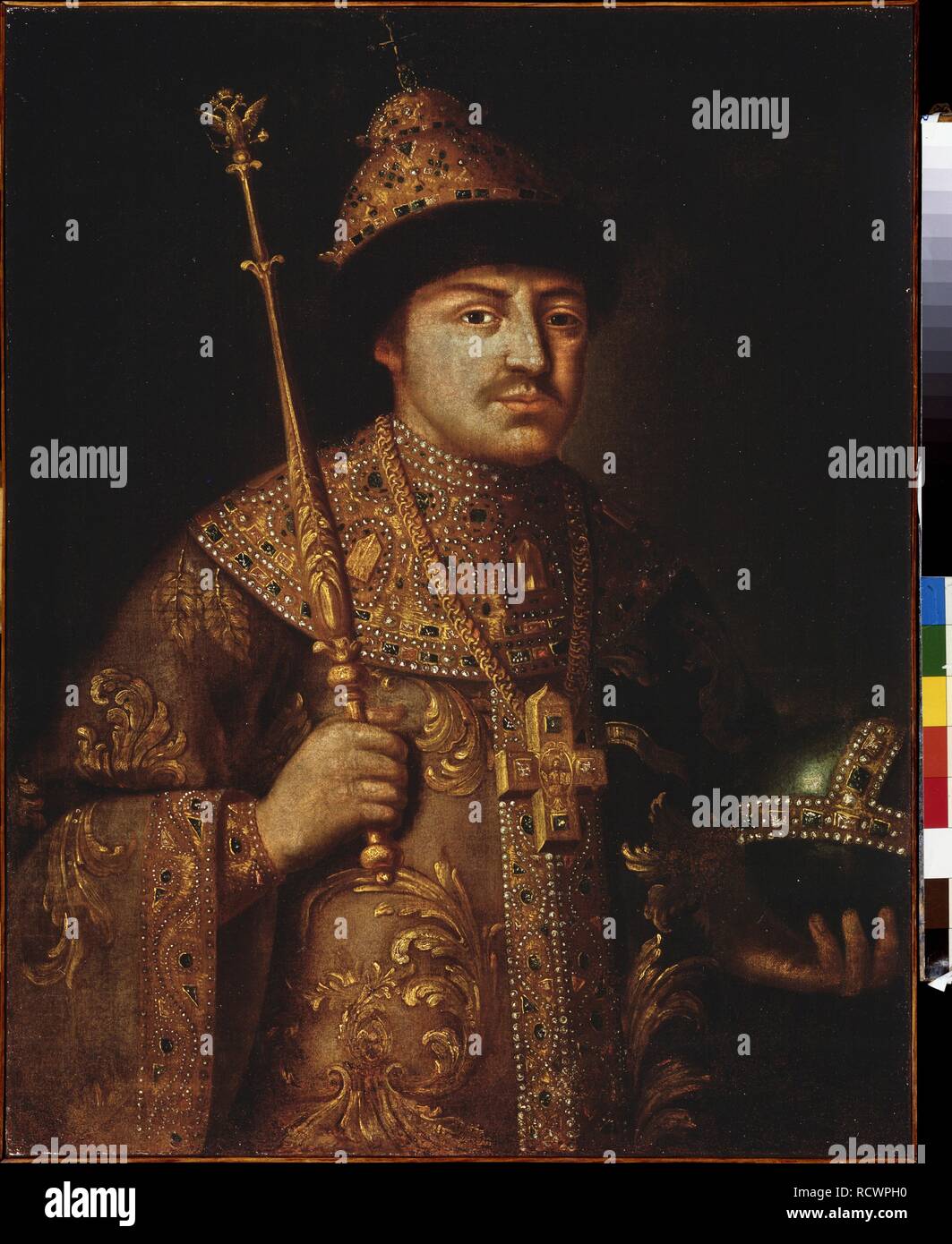 Ritratto del Tsar Feodor (Theodore) III Alexeevich di Russia (1661-1682). Museo: Museo Statale di Storia e Arte, Sèrpuchov. Autore: maestro russo. Foto Stock