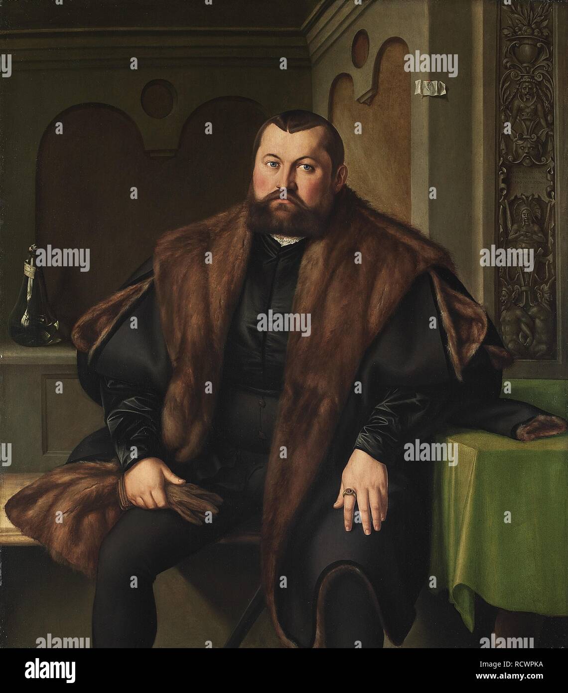 Ritratto di Sigismondo Baldinger (1510-1558). Museo: Collezione privata. Autore: PENCZ GEORG. Foto Stock