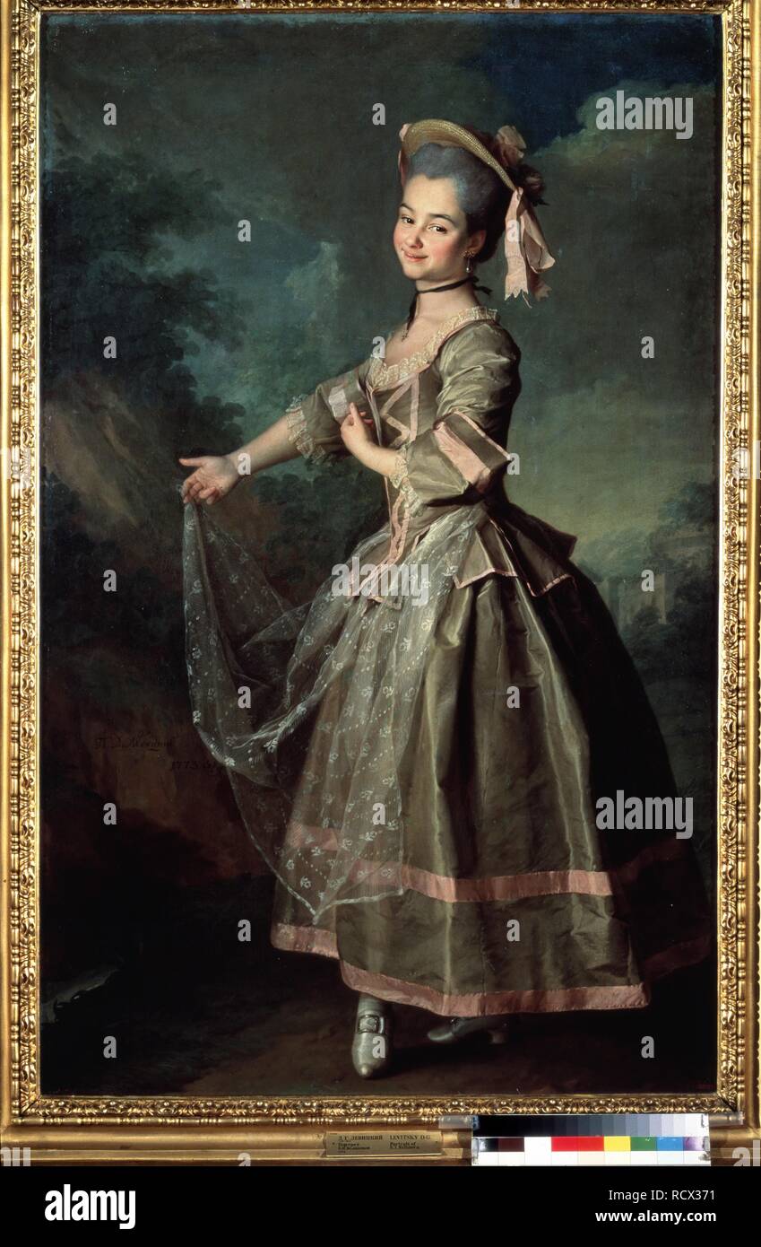 Ritratto di Yekaterina Nelidova. Museo: State Russian Museum di San Pietroburgo. Autore: Levitsky, Dmitri Grigorievich. Foto Stock