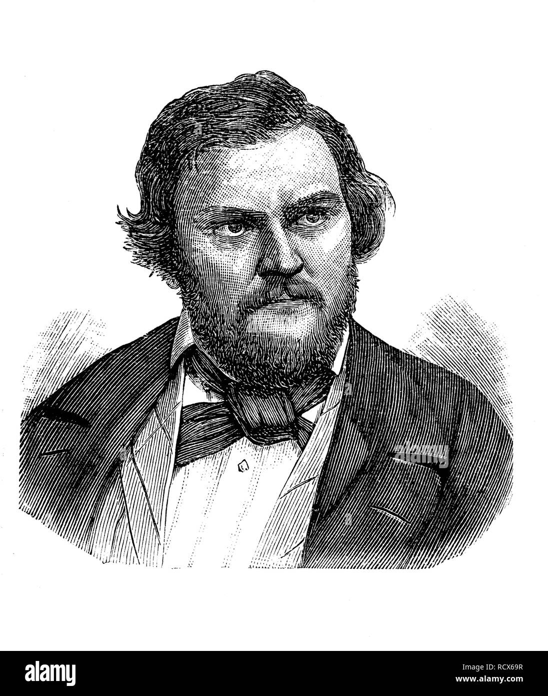 Karl August Traugott Vogt, noto anche come Carl Vogt, 1808 - 1869, un teologo tedesco e professore dell'Università di Foto Stock Karl August Traugott Vogt, noto anche come Carl Vogt, 1808 - 1869, un teologo tedesco e professore dell'Università di Foto Stock