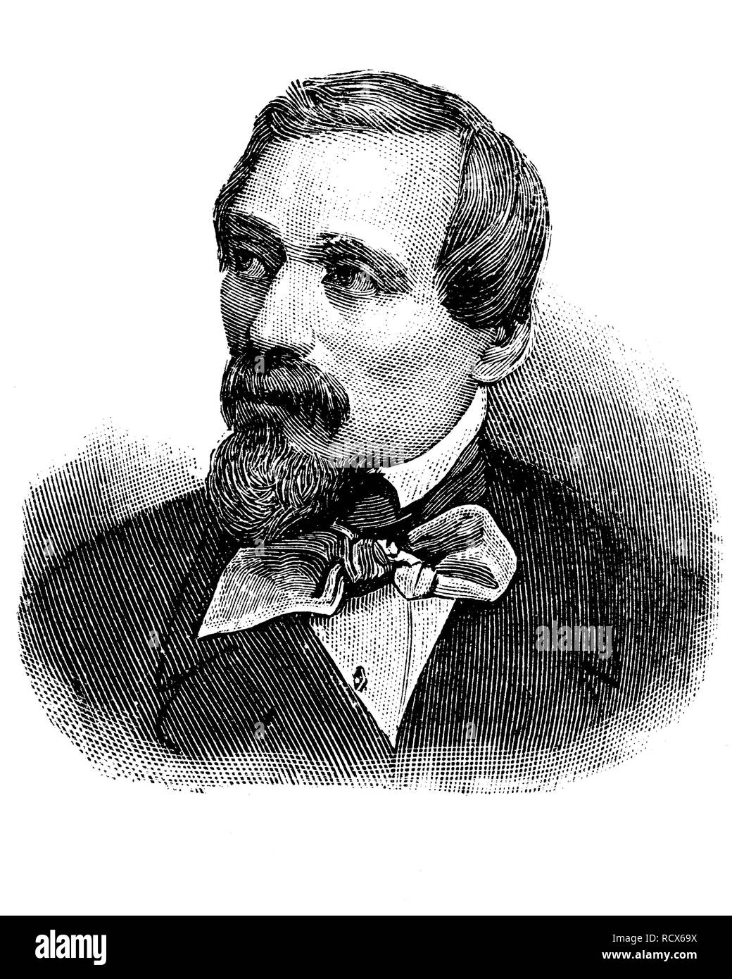 Franz Raveaux, 1810 - 1851, un rivoluzionario tedesco della rivoluzione Maerzrevolution, 1848-1849, incisione su legno, circa 1880 Foto Stock