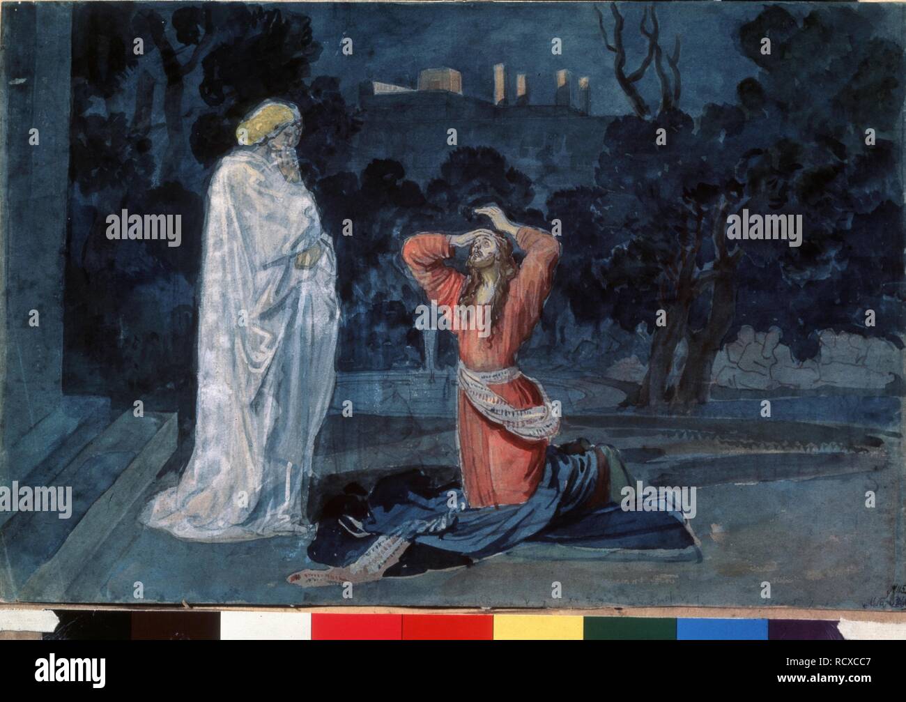 Cristo nel Getsemani. Museo: Membro Galleria Tretyakov di Mosca. Autore: IVANOV, ALEXANDER ANDREYEVICH. Foto Stock