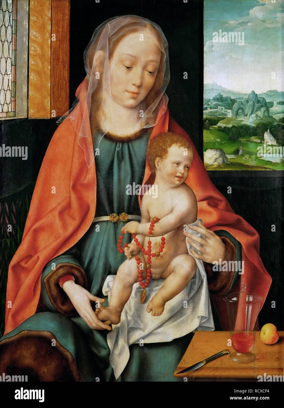 La Vergine e il bambino. Museo: Museo di Storia dell'arte, Vienne. Autore: CLEVE, JOOS VAN. Foto Stock