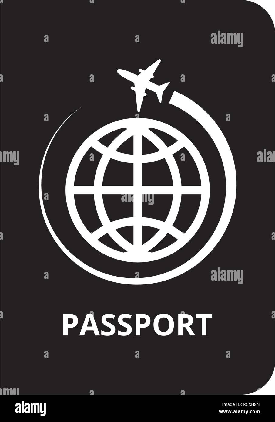 Icona di passaporto graphic design template vettore isolato Illustrazione Vettoriale