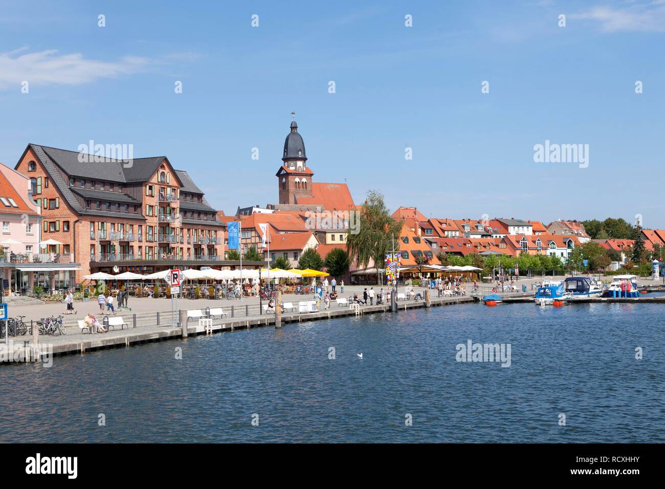 Porto, Waren, Meclemburgo Lake District, Meclemburgo-Pomerania Occidentale Foto Stock