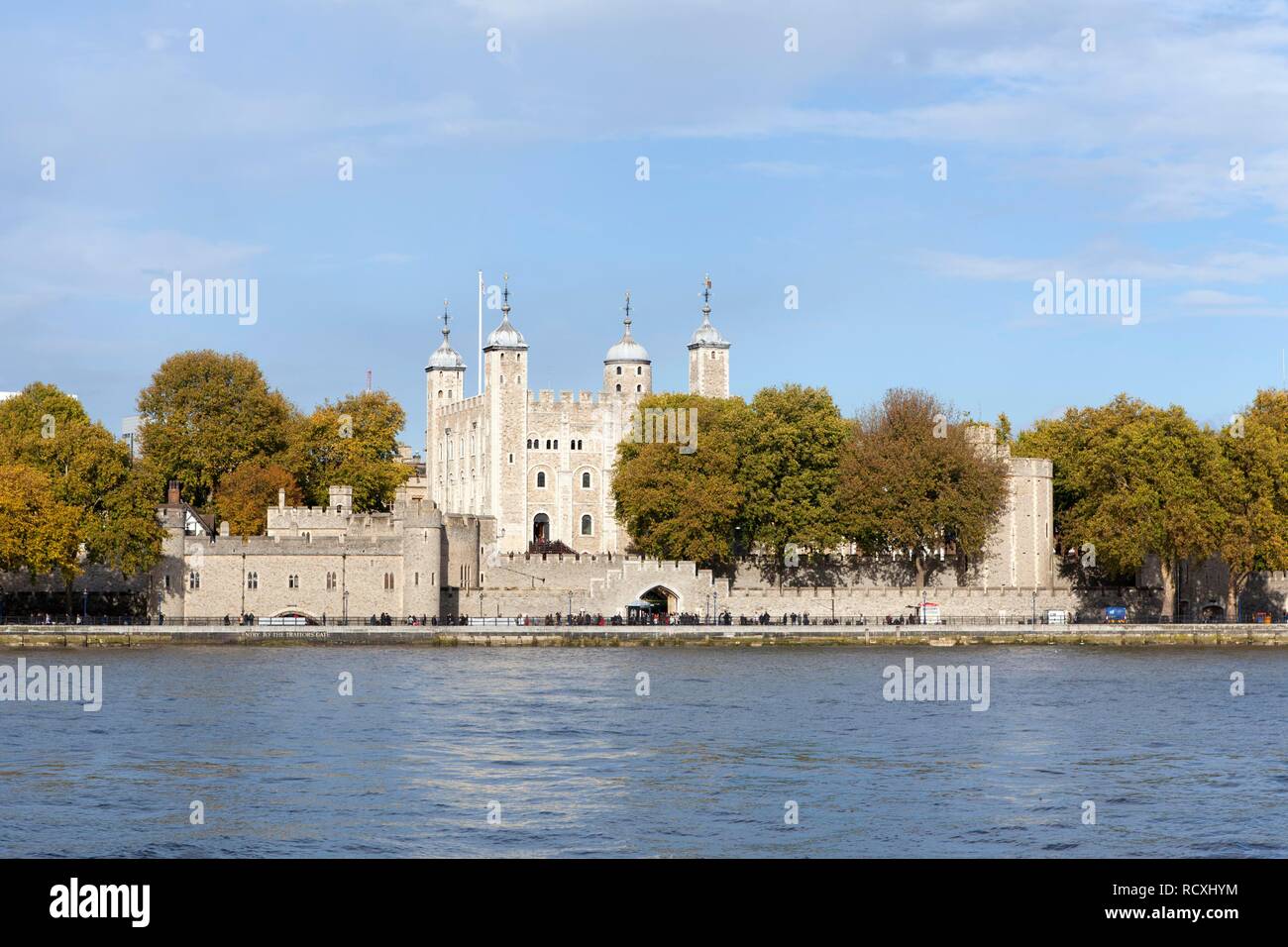 La Torre di Londra, il Tamigi, London, England, Regno Unito, Europa Foto Stock